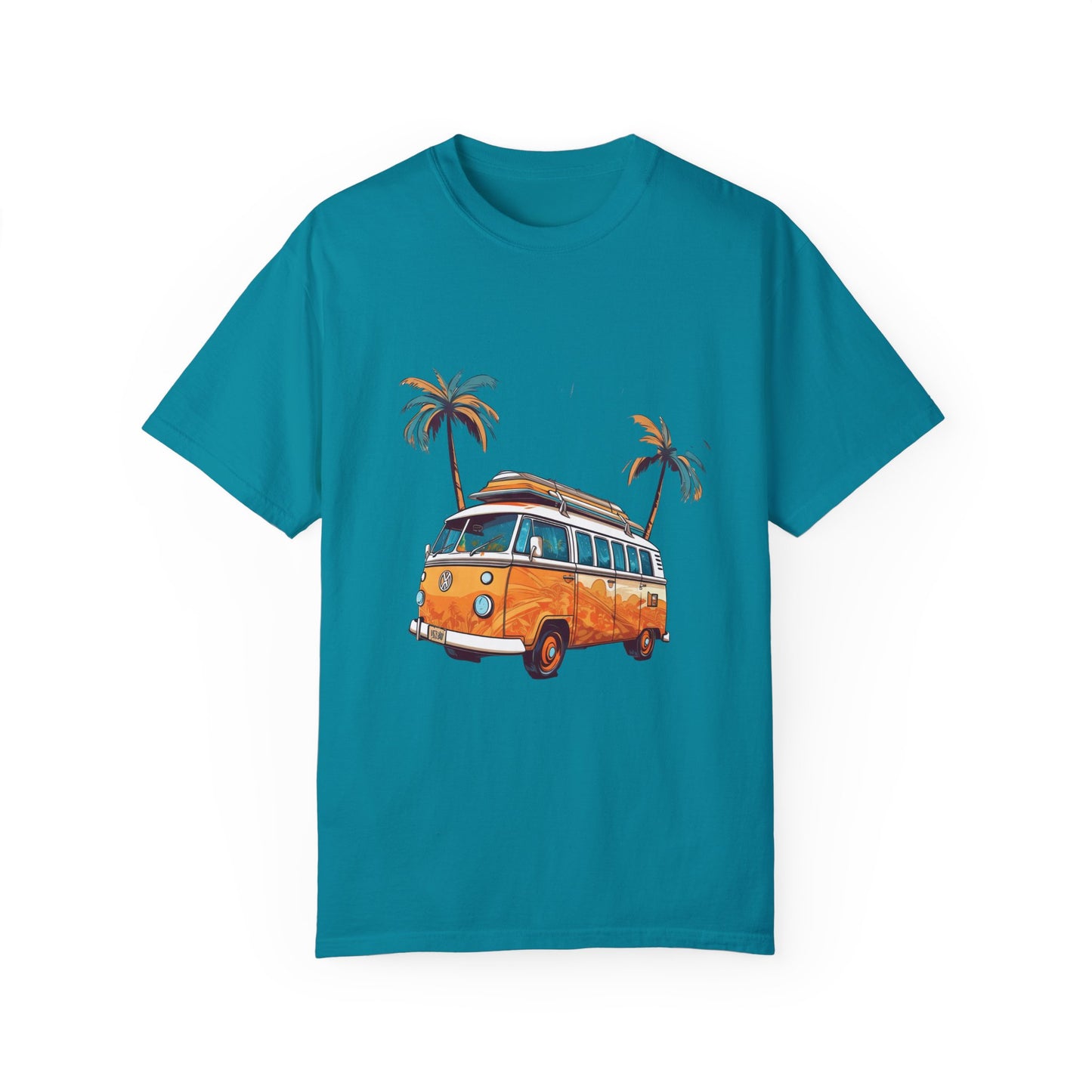 Retro Surf Van: Unisex Garment-Dyed T-shirt