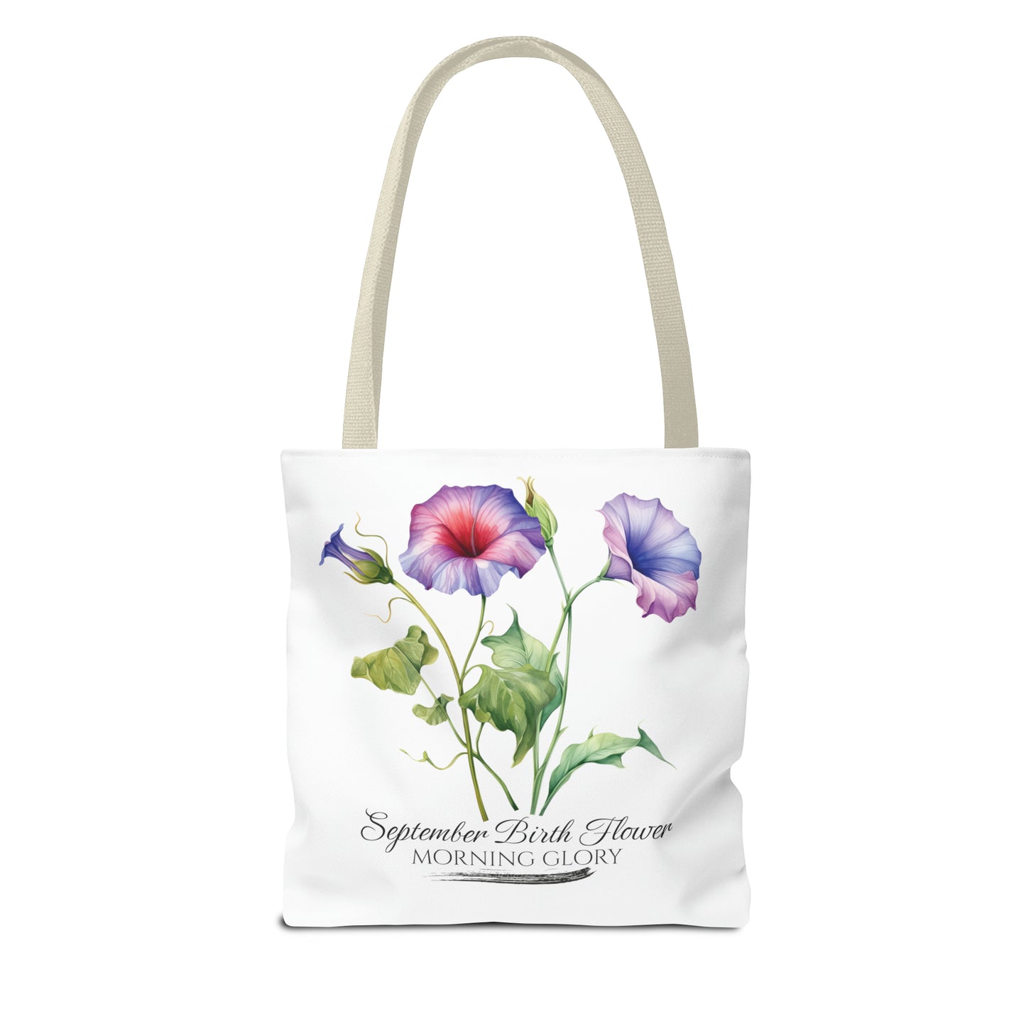 September Birth Flower: Morning Glory - Tote Bag (AOP)