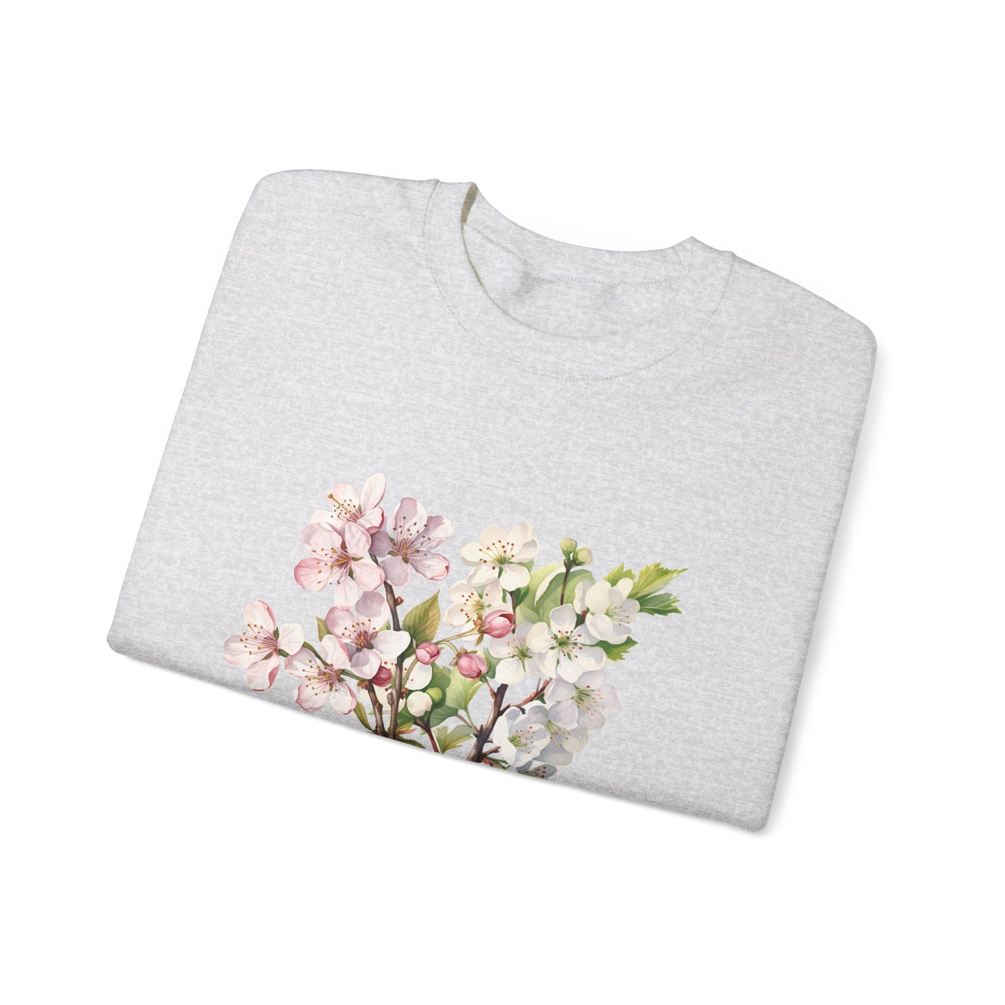 May Birth Flower (Hawthorn) - Unisex Heavy Blend™ Crewneck Sweatshirt