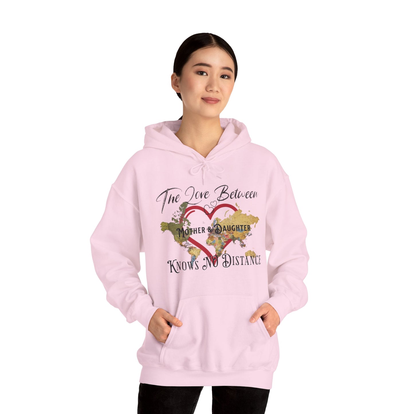 The love between mother and daughter knows no distance - Unisex Heavy Blend™ Hooded Sweatshirt
