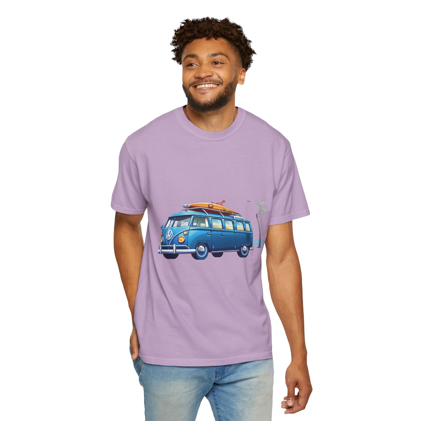 Retro Surf Van: Unisex Garment-Dyed T-shirt