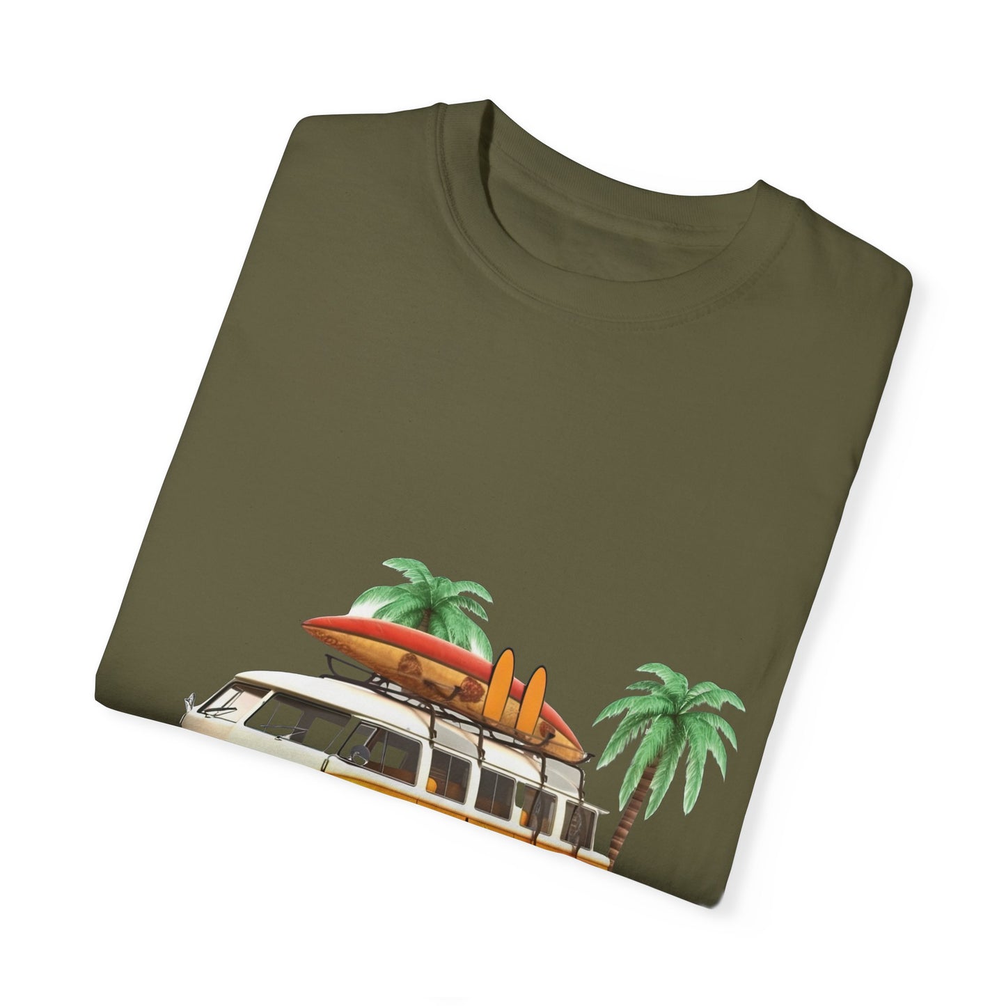 Retro Surf Van: Unisex Garment-Dyed T-shirt