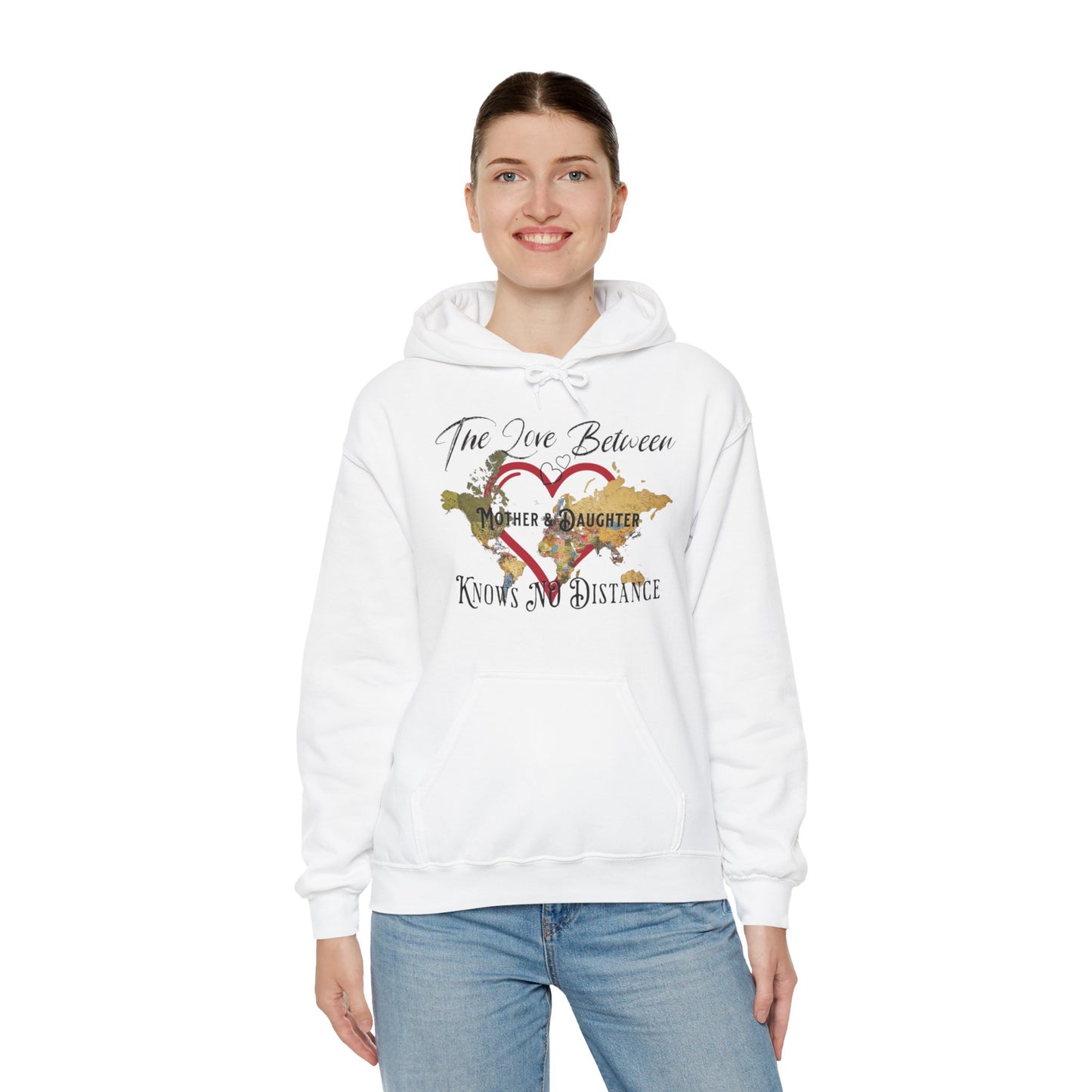 The love between mother and daughter knows no distance - Unisex Heavy Blend™ Hooded Sweatshirt