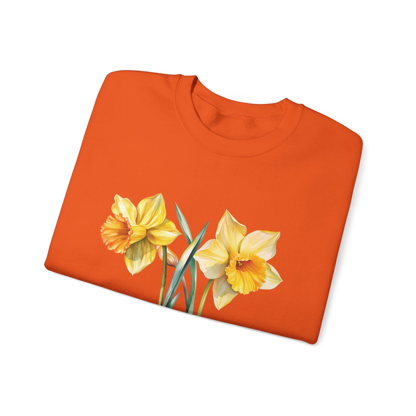 March Birth Flower (Daffodil) - Unisex Heavy Blend™ Crewneck Sweatshirt