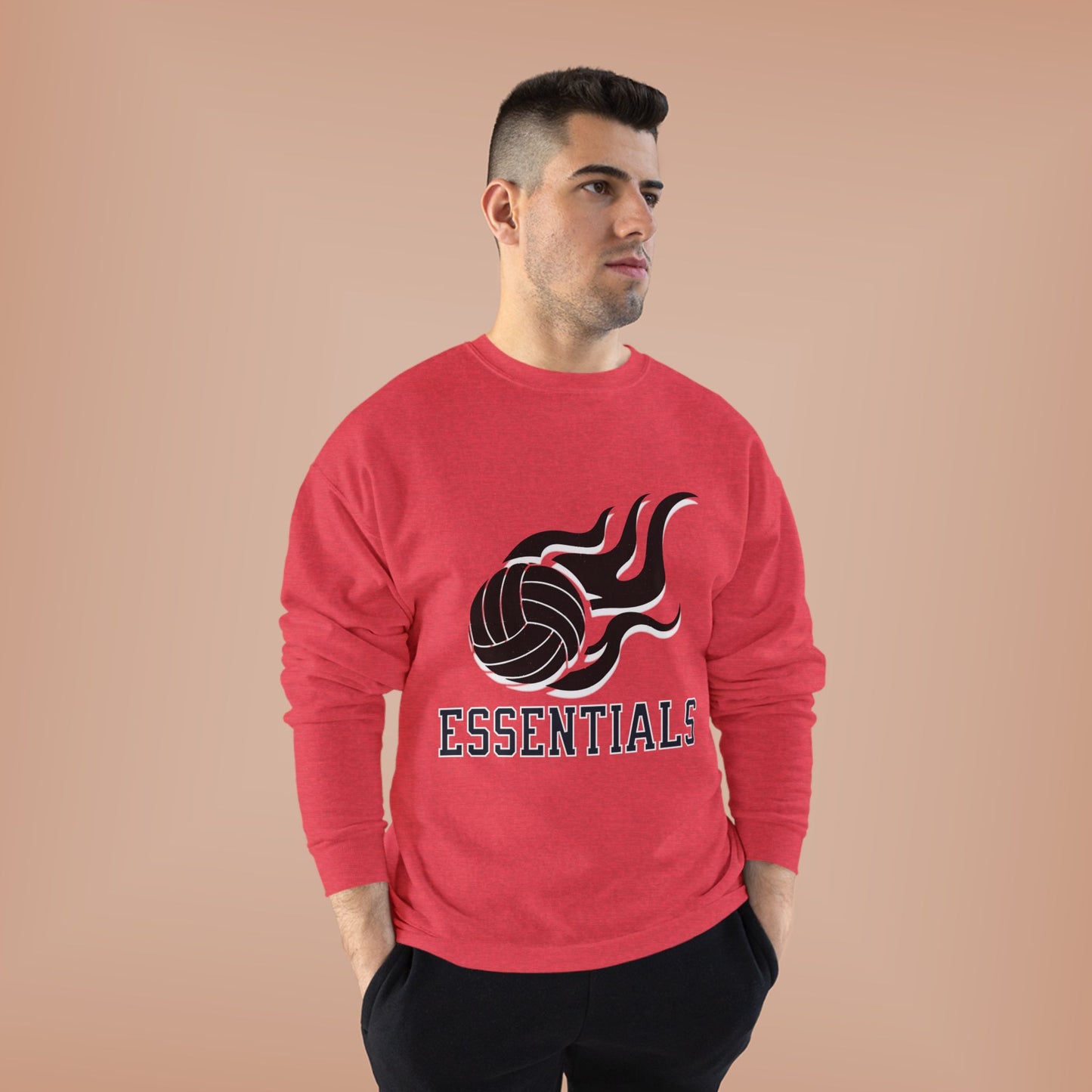 Volleyball Essentials Crewneck Sweatshirt - Unisex Eco-Friendly, Sportswear, Athletic Casual, Team Spirit, Gift for Sports Lovers