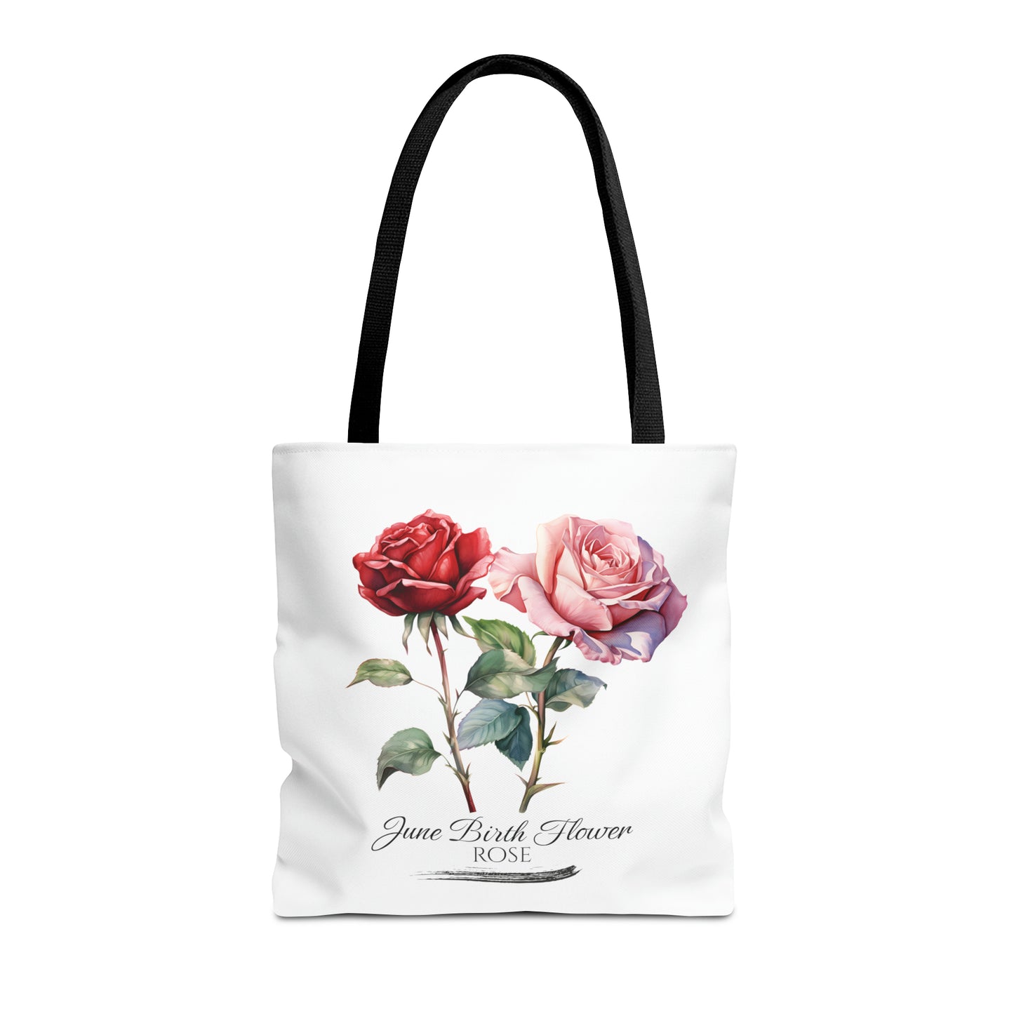 June Birth Flower: Rose - Tote Bag (AOP)