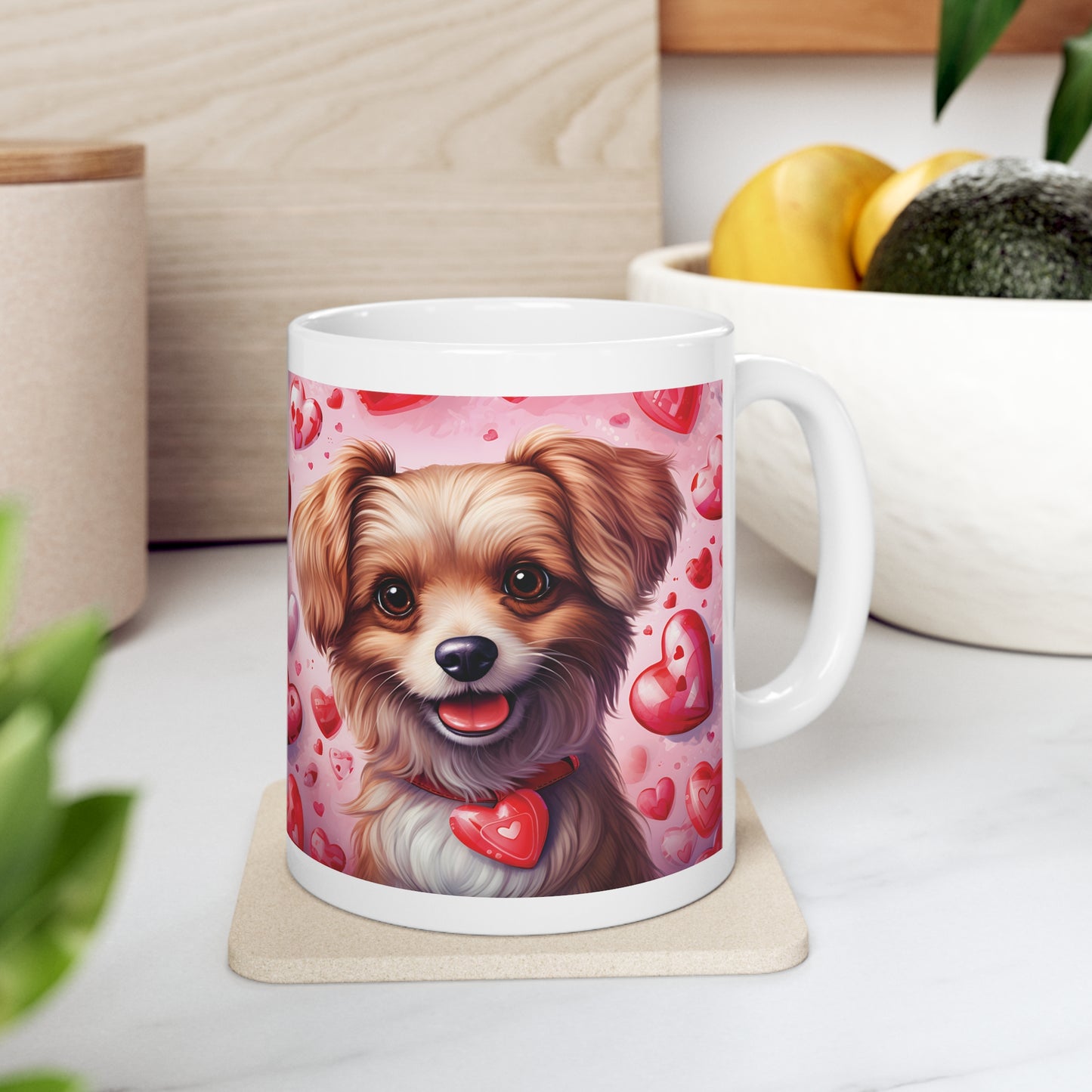 Valentine's Dog: Ceramic Mug 11oz