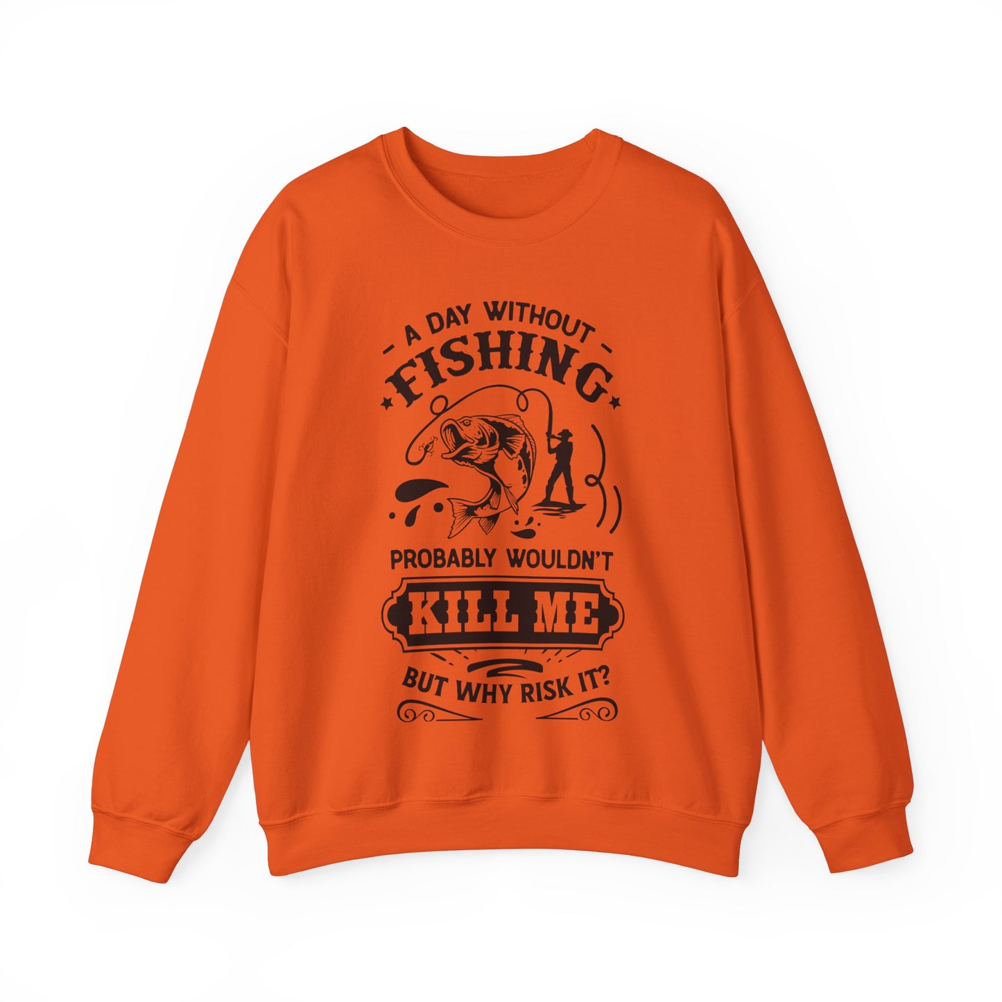 A day without fishing - Unisex Heavy Blend™ Crewneck Sweatshirt