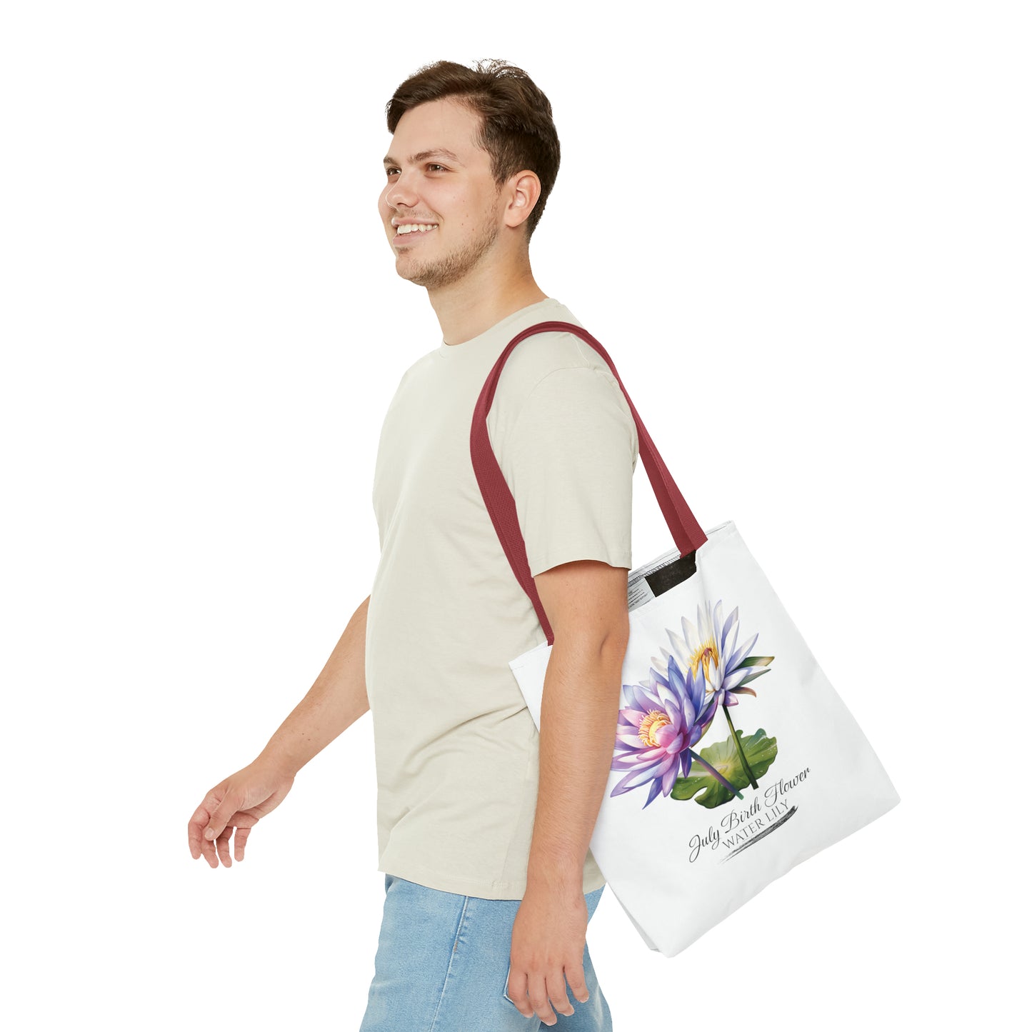 July Birth Flower: Water Lily - Tote Bag (AOP)