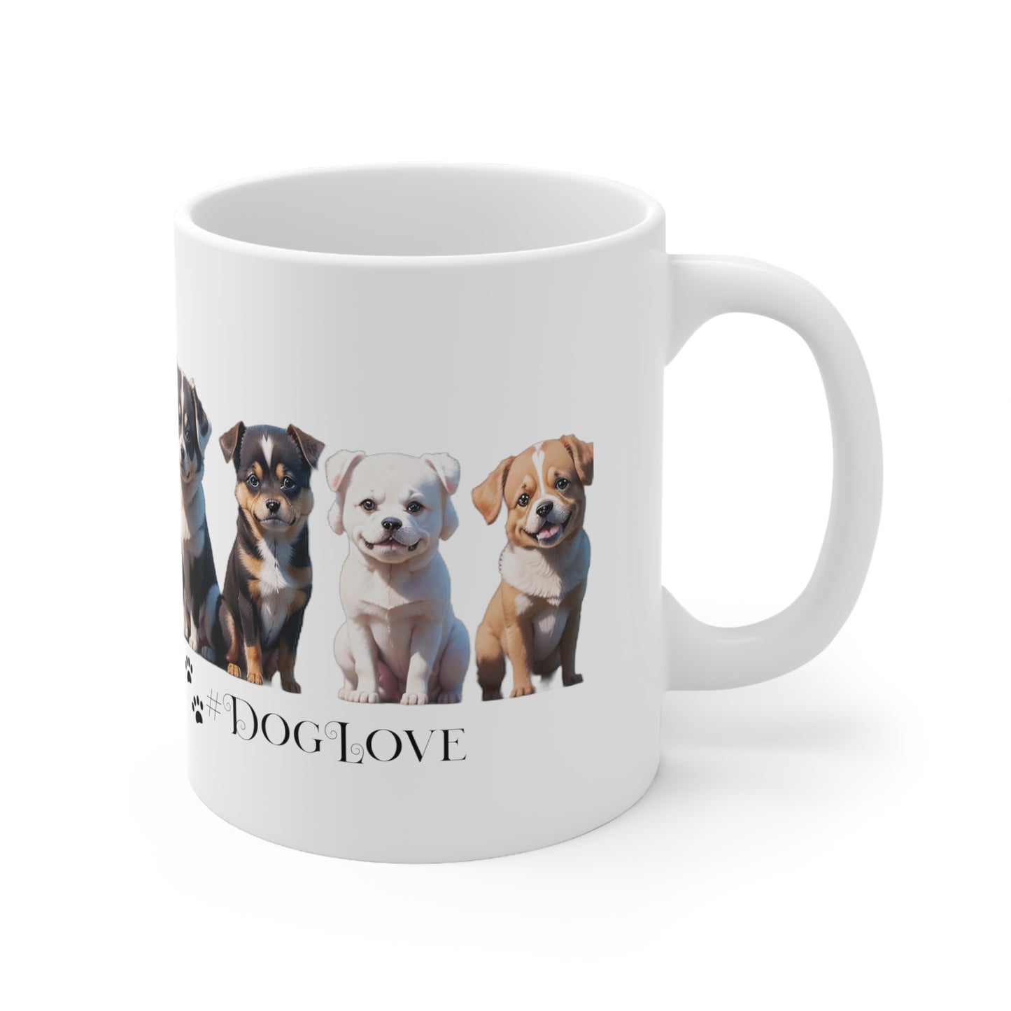 Ceramic Mug 11oz: #DogLove