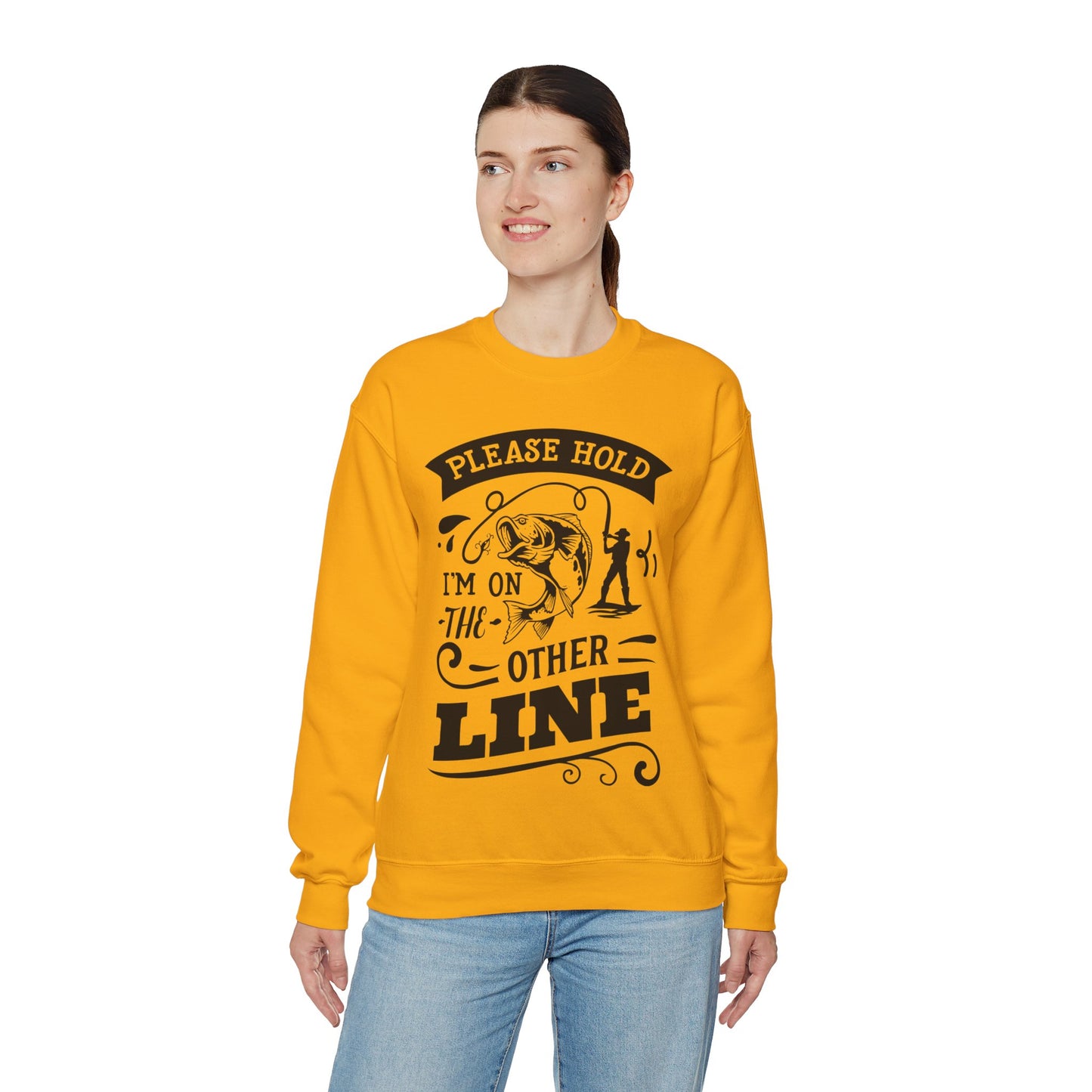 Please hold I'm on another line - Unisex Heavy Blend™ Crewneck Sweatshirt