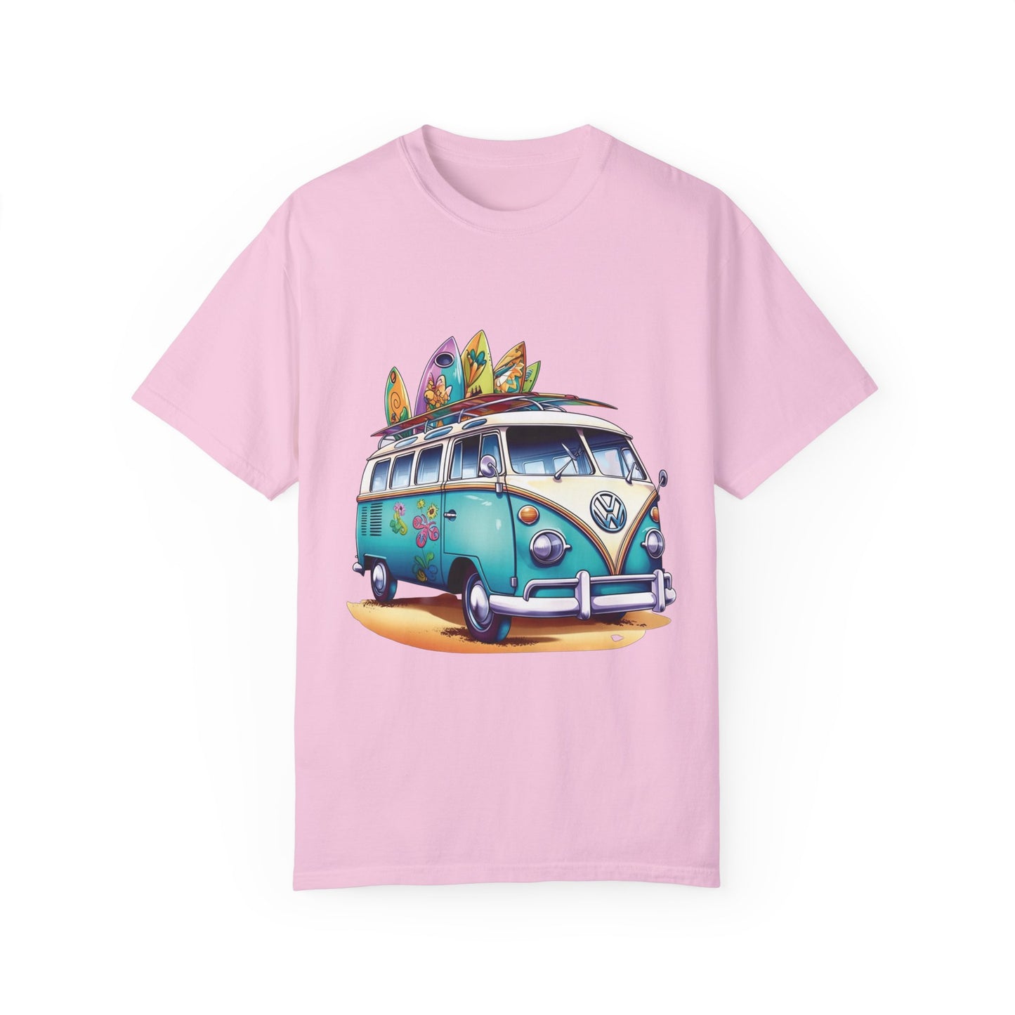 Retro Surf Van: Unisex Garment-Dyed T-shirt