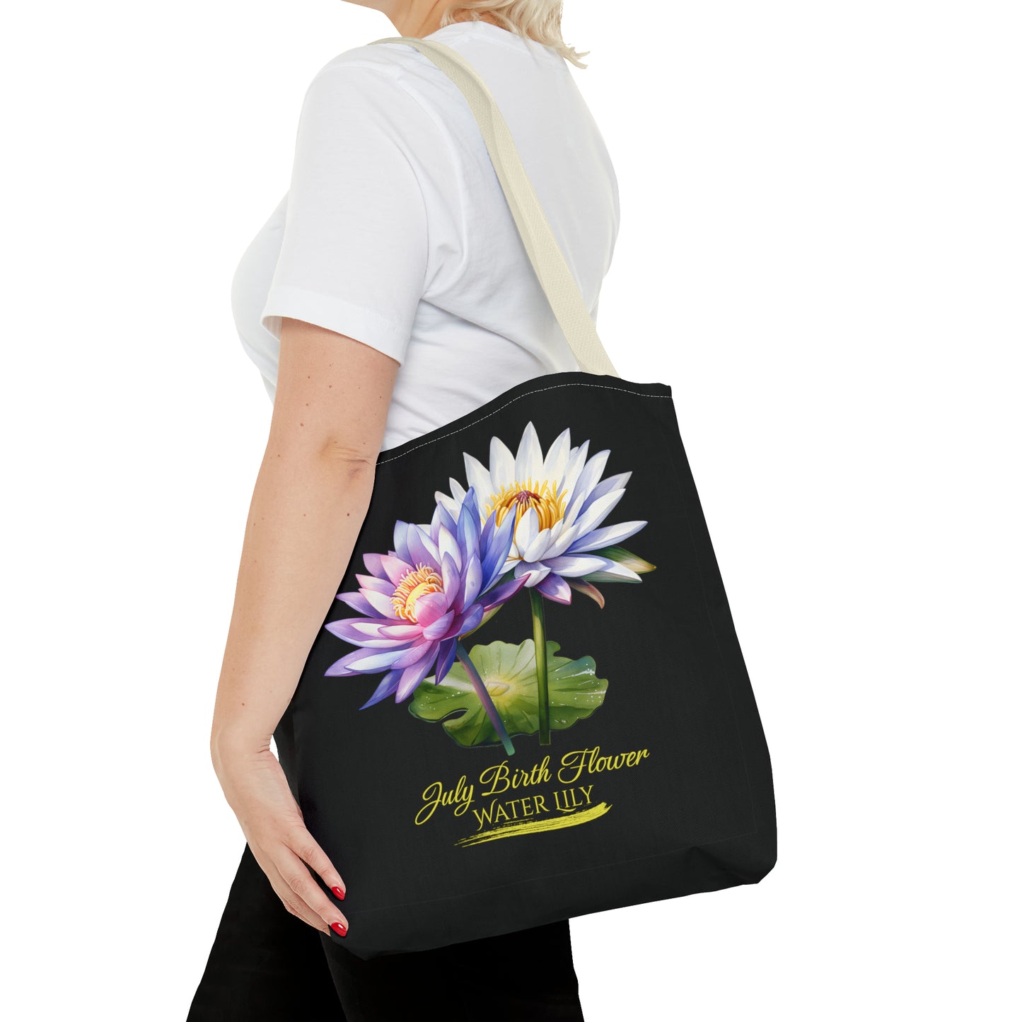 July Birth Flower: Water Lily - Tote Bag (AOP)