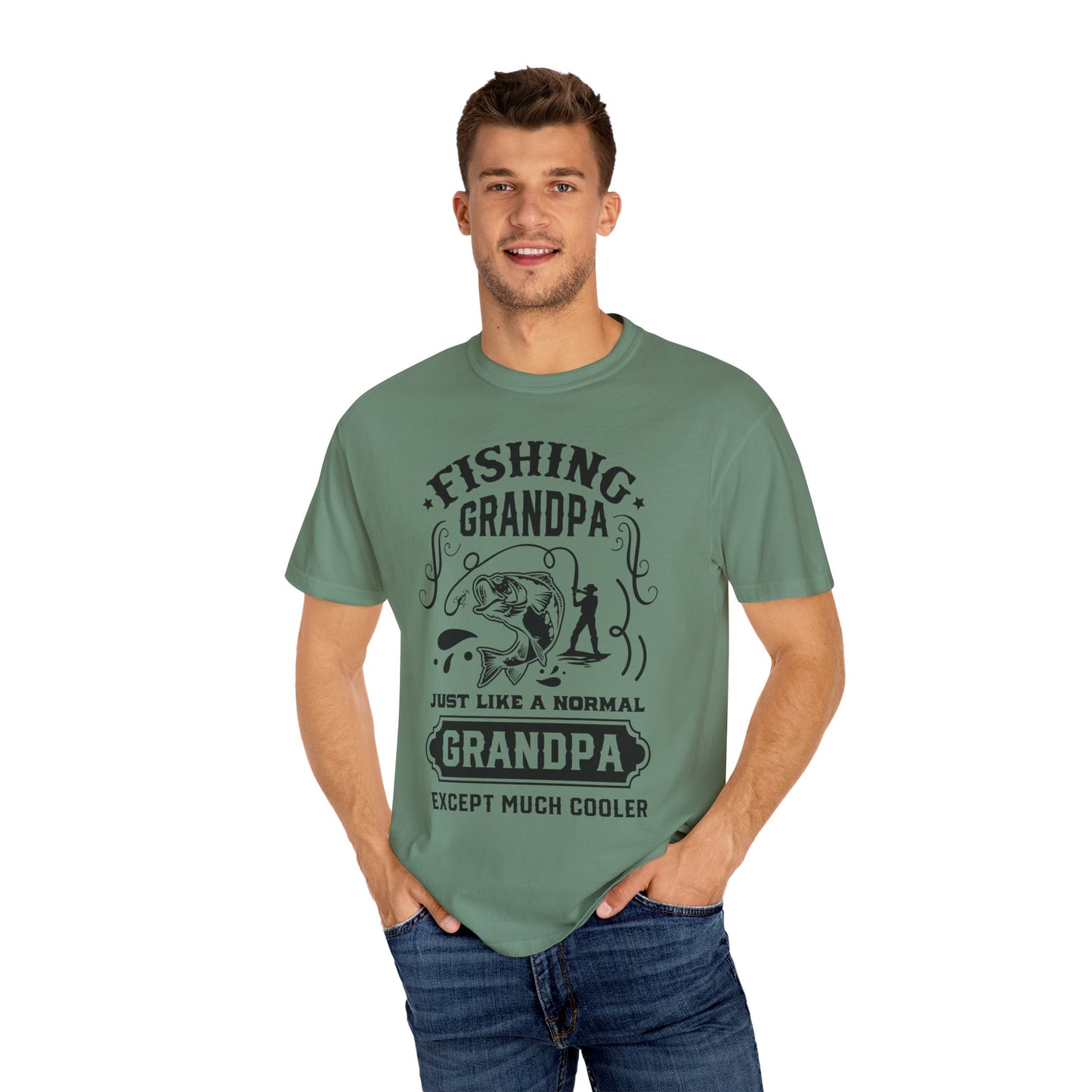Fishing Grandpa is cool: Unisex Garment-Dyed T-shirt