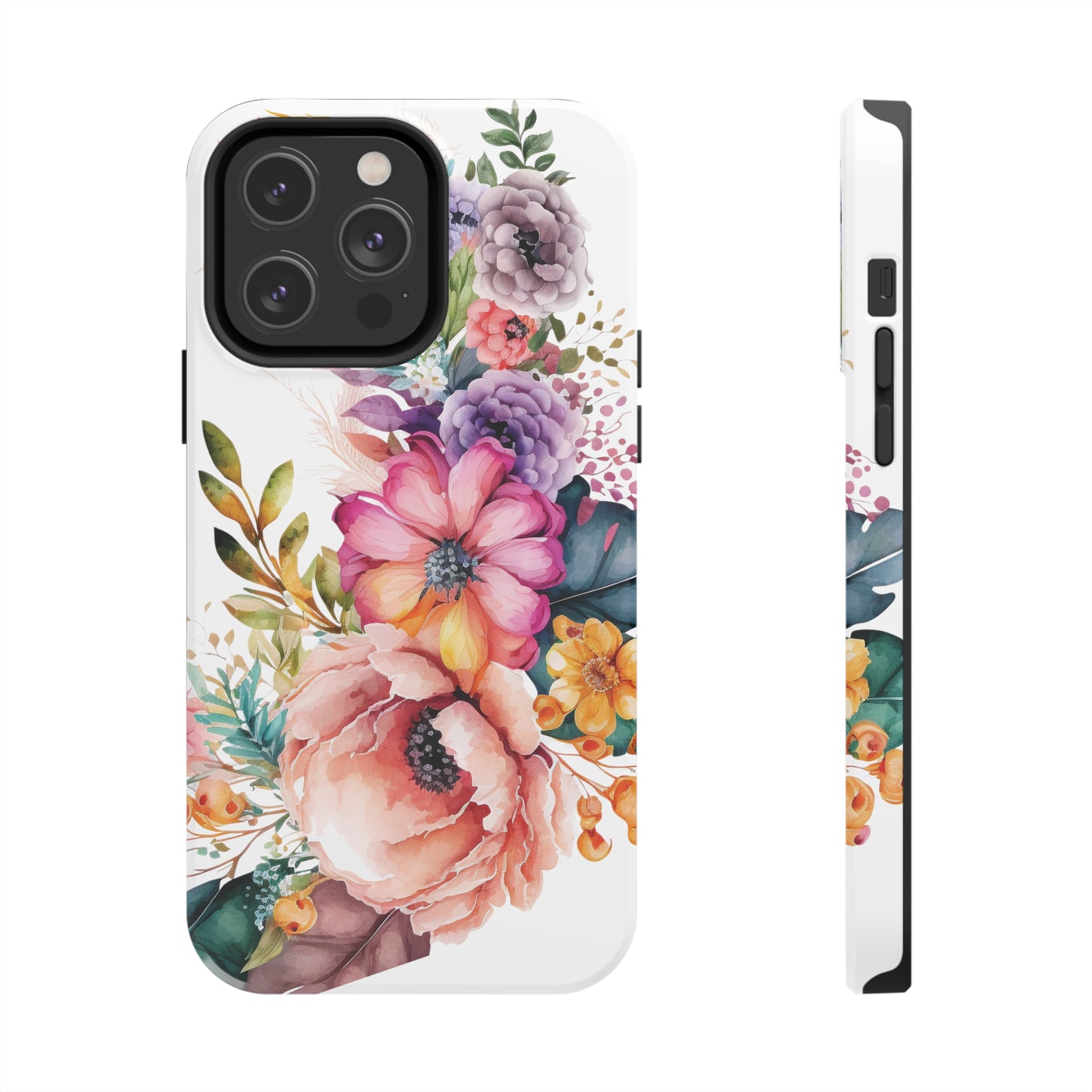 Tough Phone Cases: Watercolor Flowers