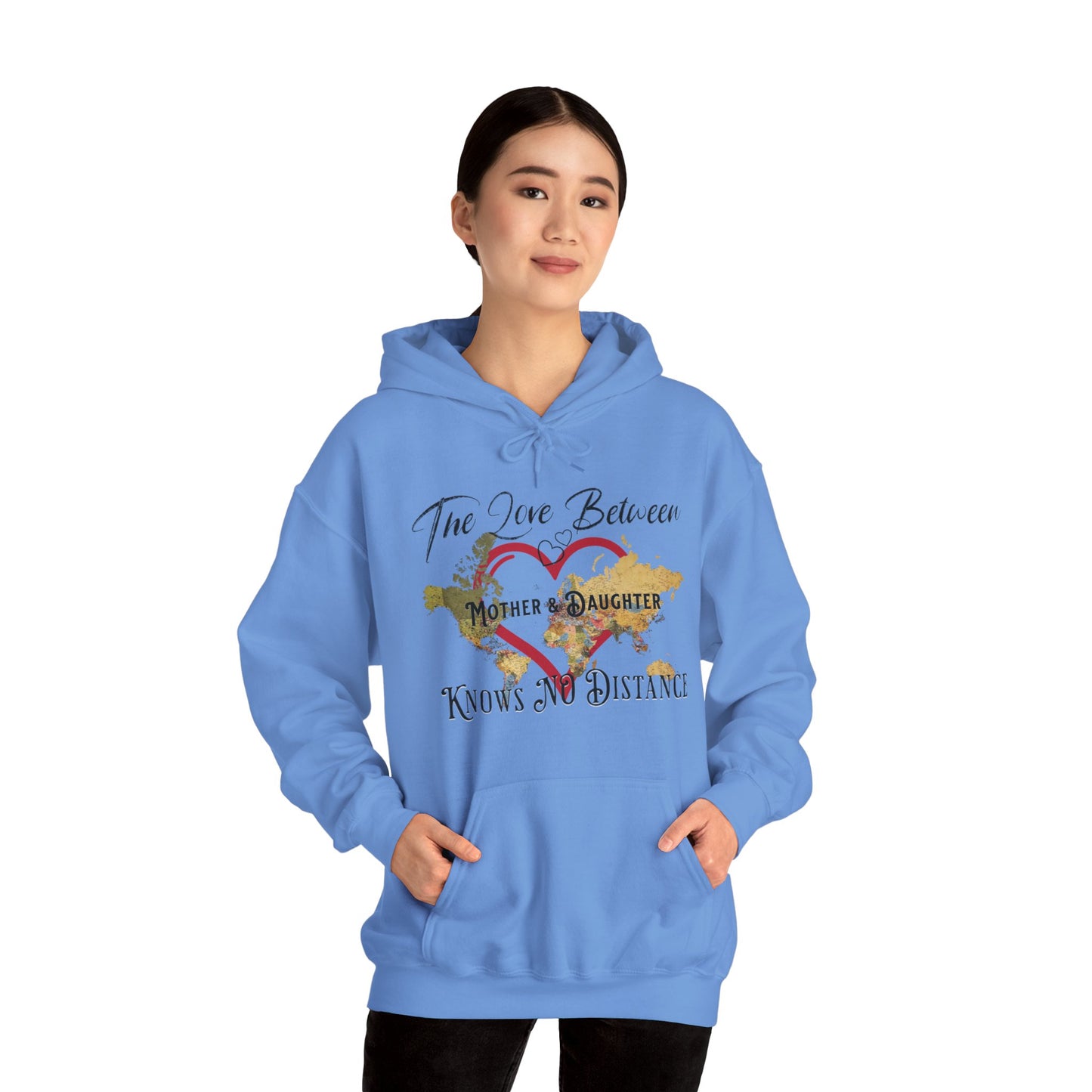 The love between mother and daughter knows no distance - Unisex Heavy Blend™ Hooded Sweatshirt