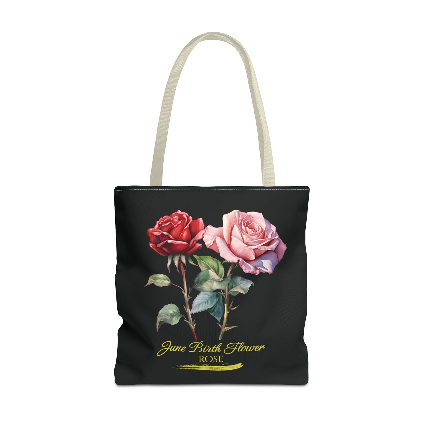 June Birth Flower: Rose - Tote Bag (AOP)