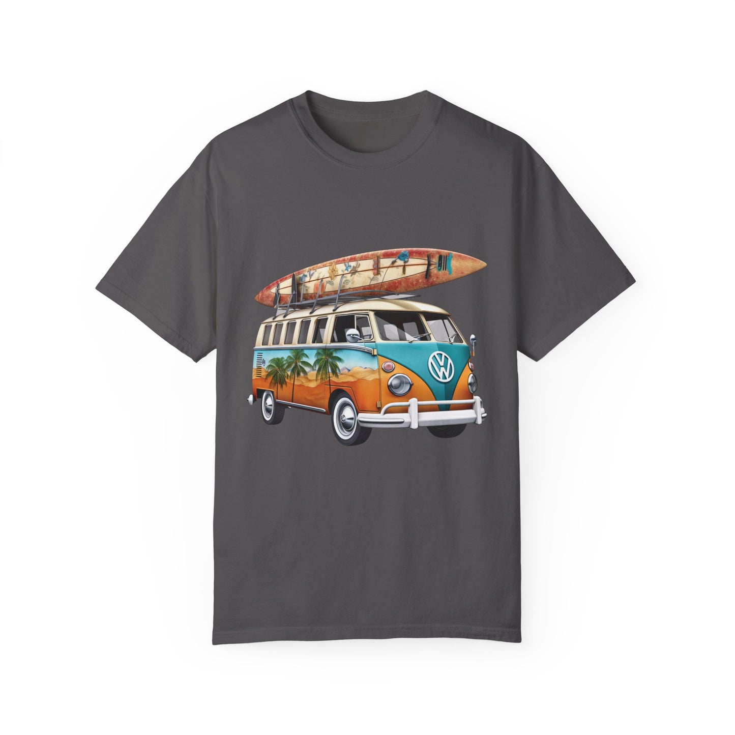 Retro Surf Van: Unisex Garment-Dyed T-shirt