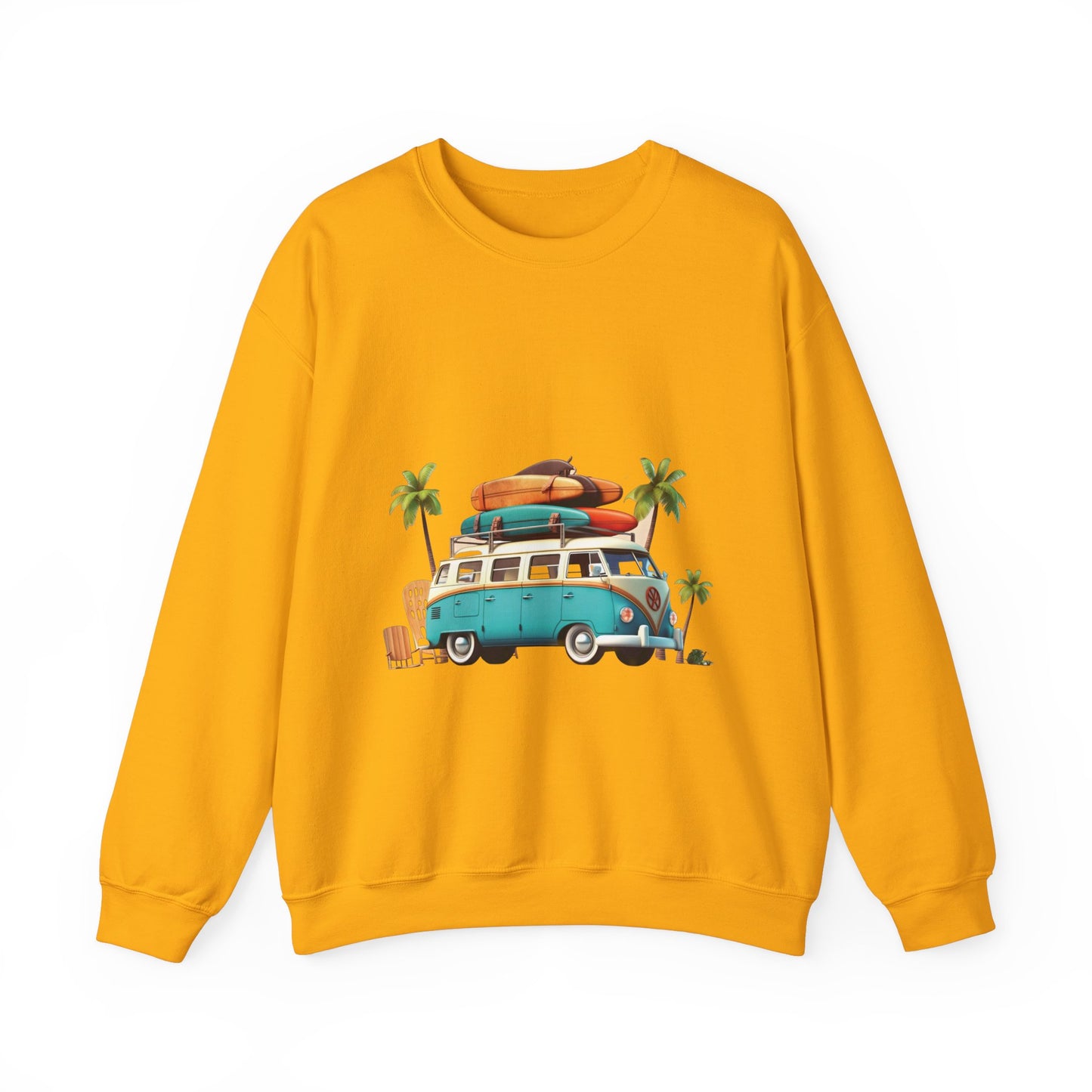 Retro Surf Van - Unisex Heavy Blend™ Crewneck Sweatshirt