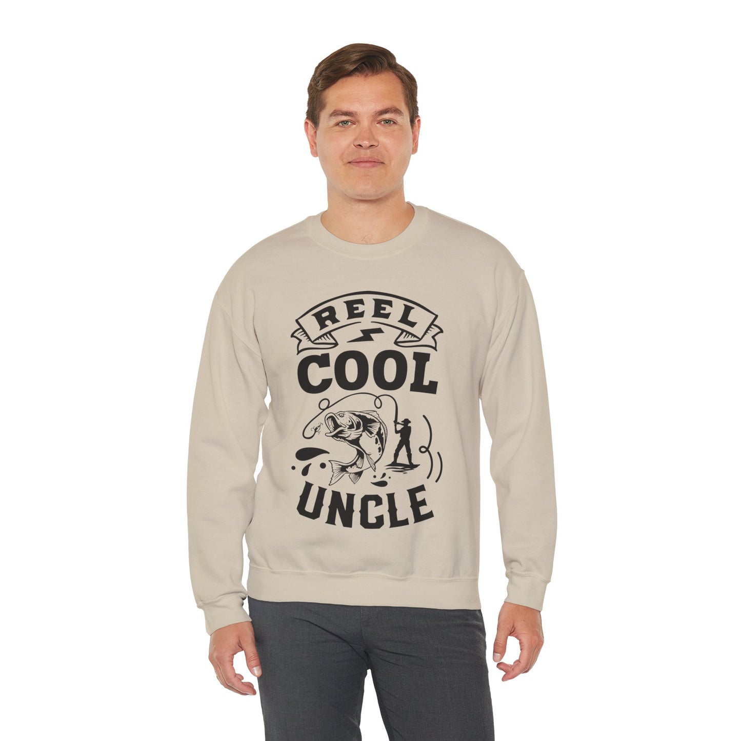 Reel cool uncle - Unisex Heavy Blend™ Crewneck Sweatshirt