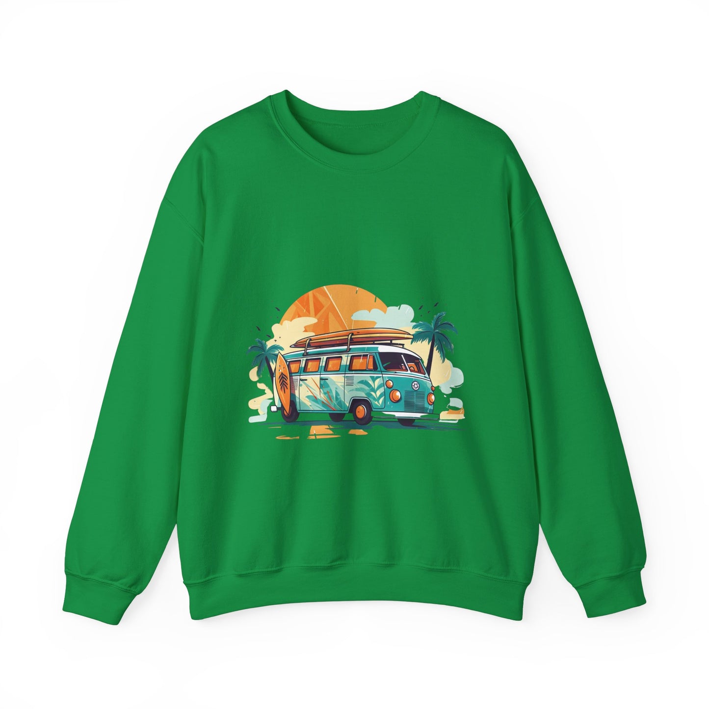 Retro Surf Van - Unisex Heavy Blend™ Crewneck Sweatshirt