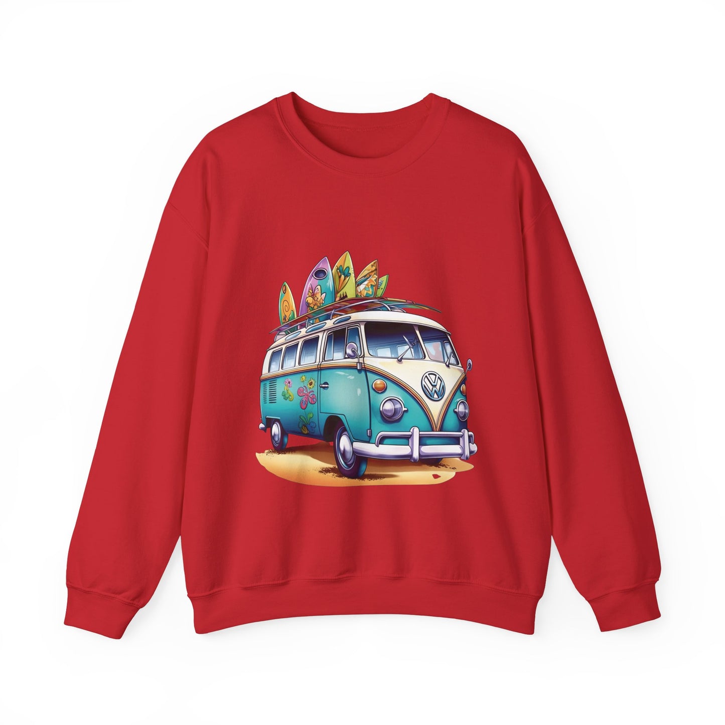 Retro Surf Van - Unisex Heavy Blend™ Crewneck Sweatshirt