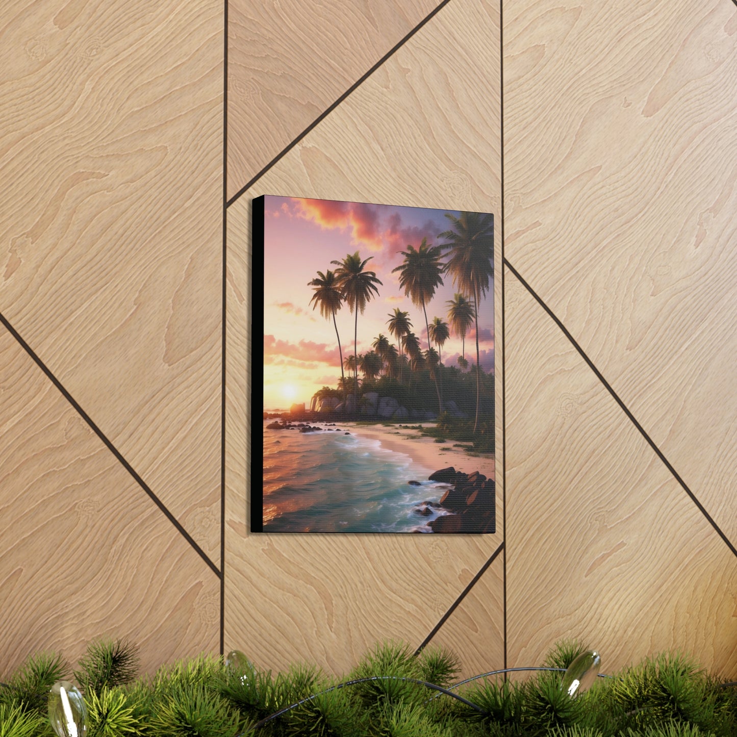 Sunset Over the Ocean Shores: Canvas Gallery Wraps