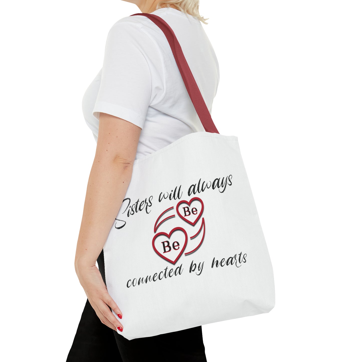 Sisters will always be connected by hearts - Tote Bag (AOP)