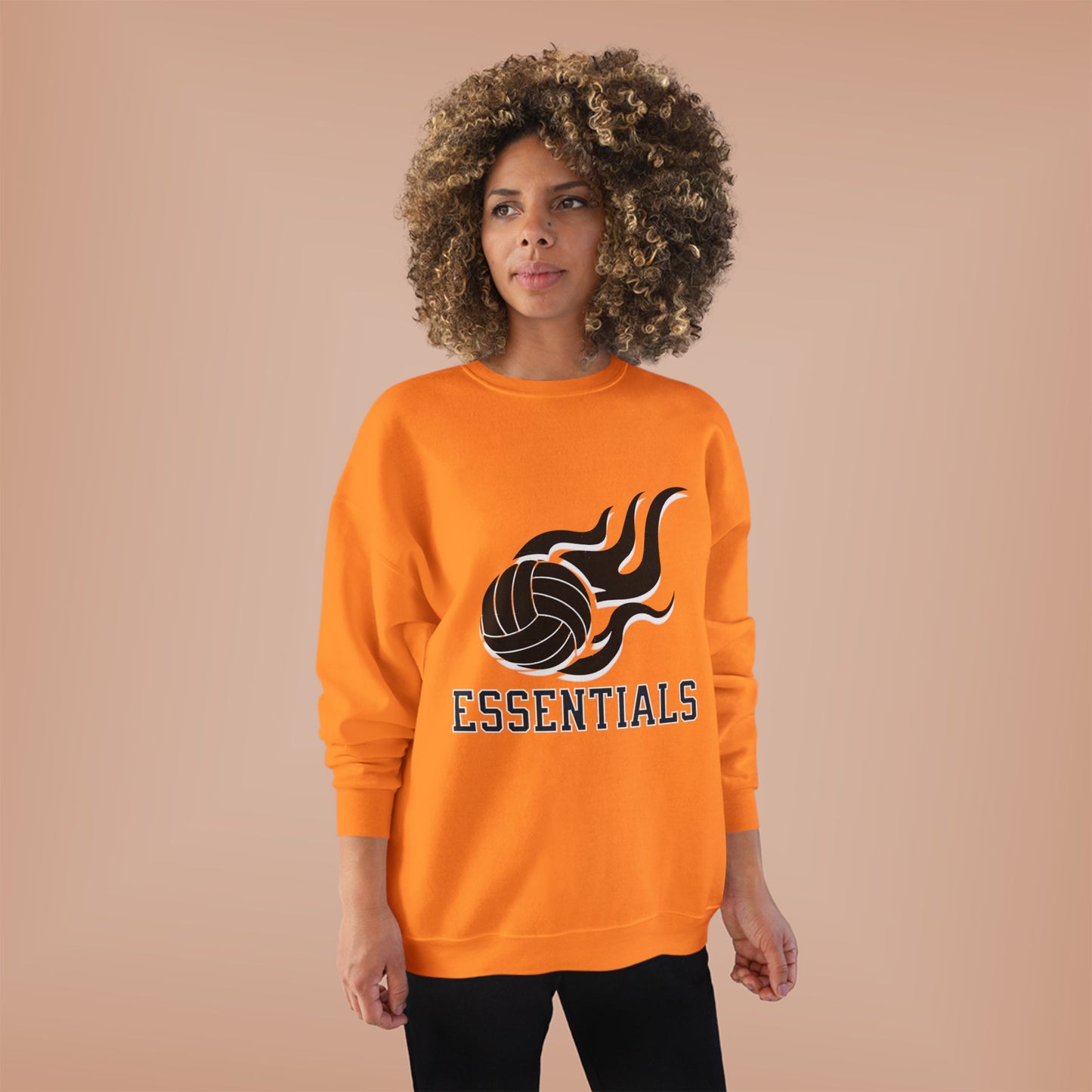 Volleyball Essentials Crewneck Sweatshirt - Unisex Eco-Friendly, Sportswear, Athletic Casual, Team Spirit, Gift for Sports Lovers