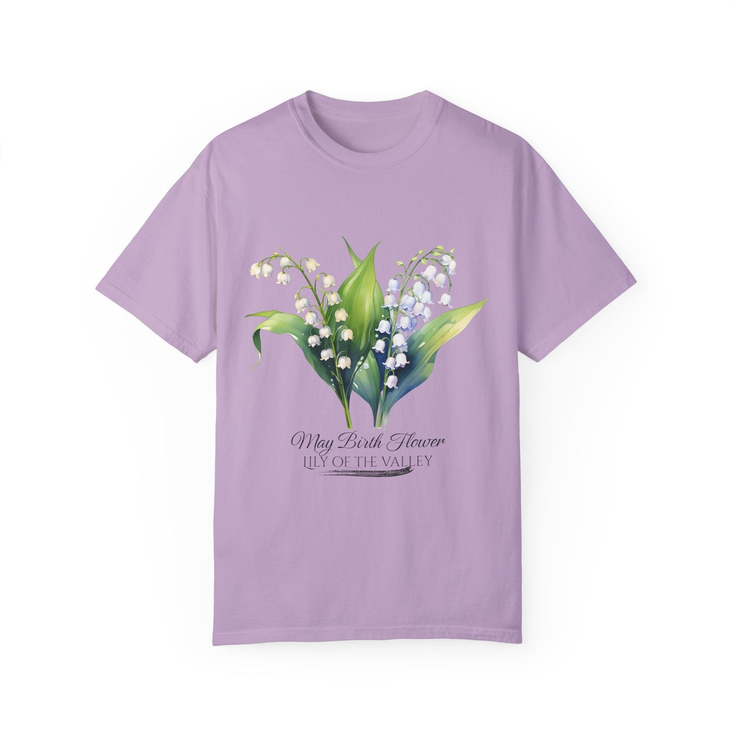 May Birth Flower "Lily of the Valley" - Unisex Garment-Dyed T-shirt