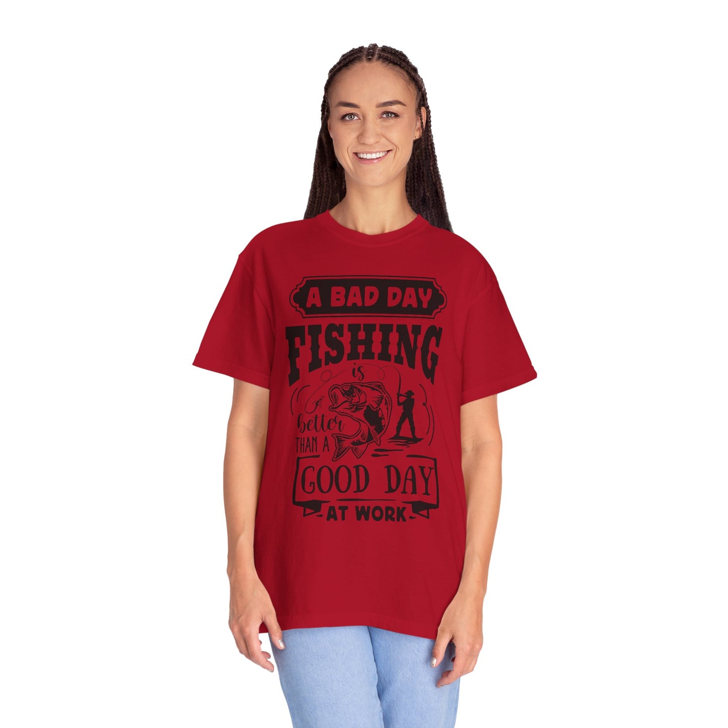 A bad day fishing: Unisex Garment-Dyed T-shirt