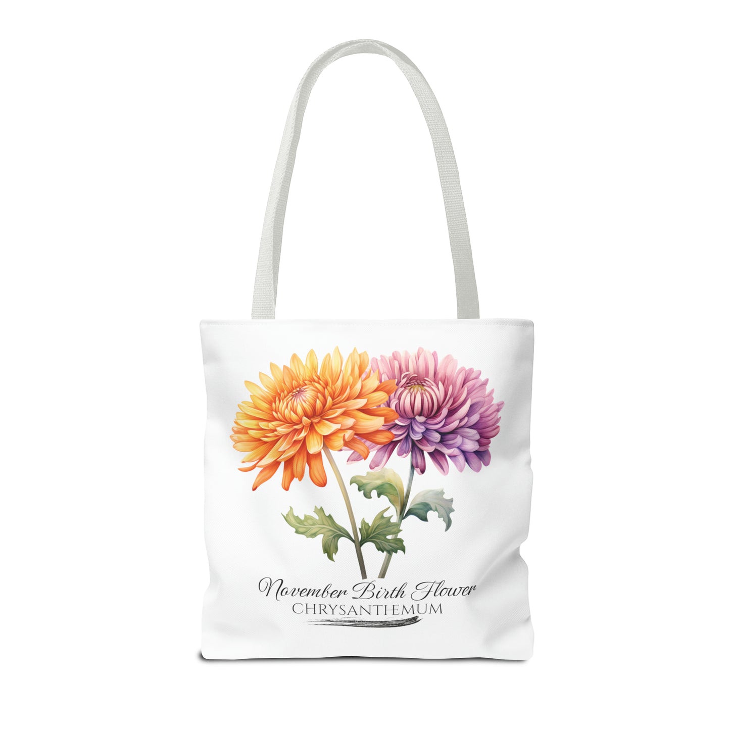 November Birth Flower: Chrysanthemum - Tote Bag (AOP)