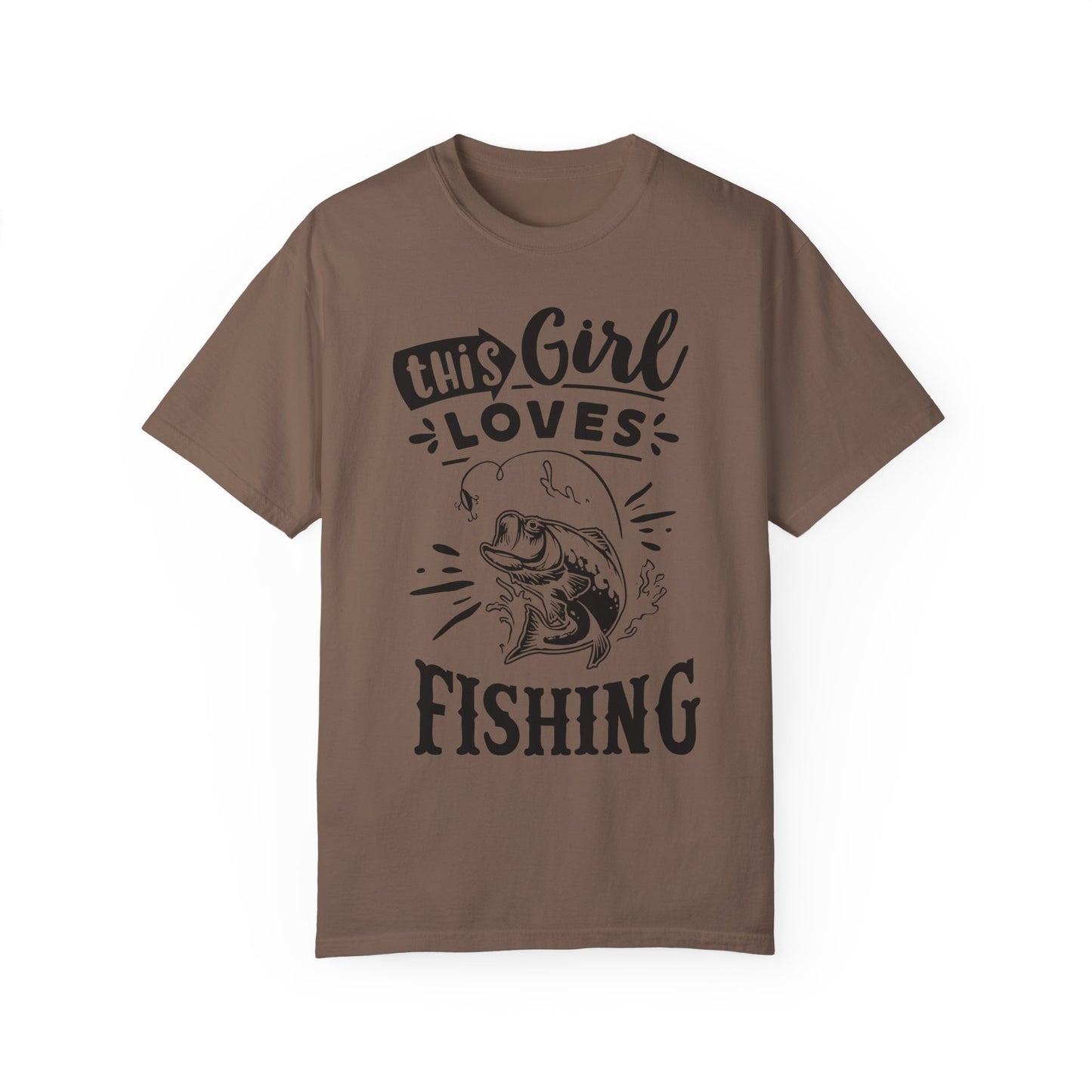 This girl loves fishing: Unisex Garment-Dyed T-shirt