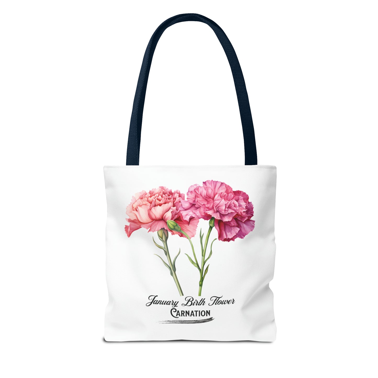 January Birth Flower: Carnation - Tote Bag (AOP)