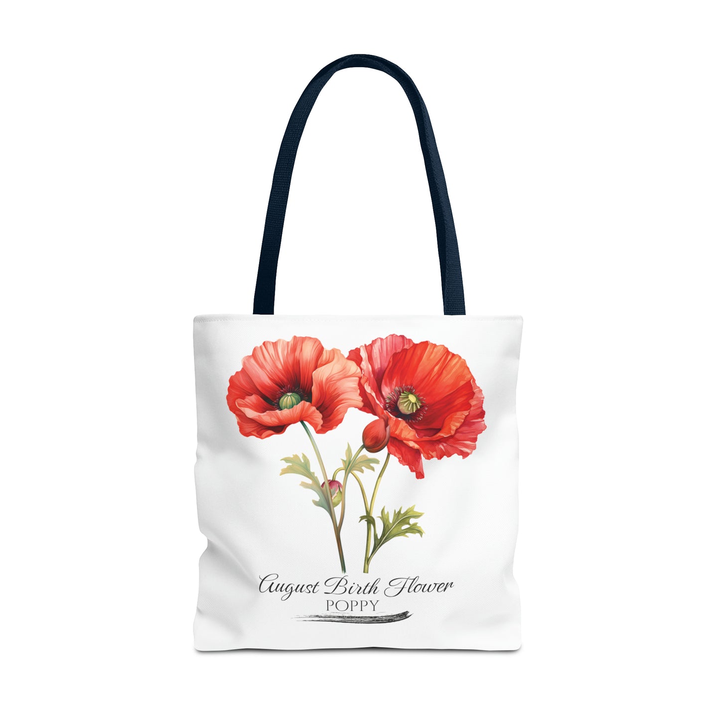 August Birth Flower: Poppy - Tote Bag (AOP)