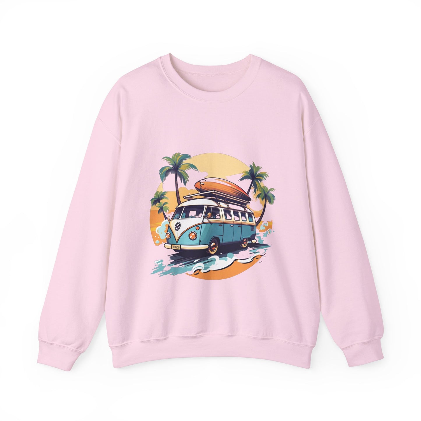 Retro Surf Van - Unisex Heavy Blend™ Crewneck Sweatshirt