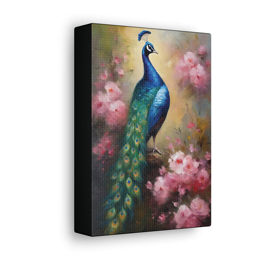 Beautiful Peacock: 5" x 7" Canvas Gallery Wraps