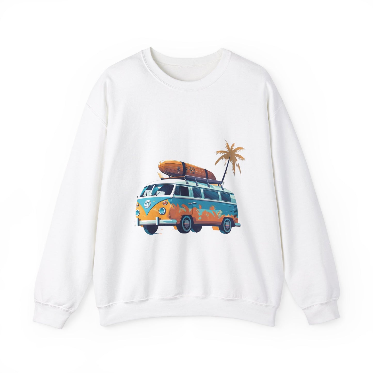 Retro Surf Van - Unisex Heavy Blend™ Crewneck Sweatshirt