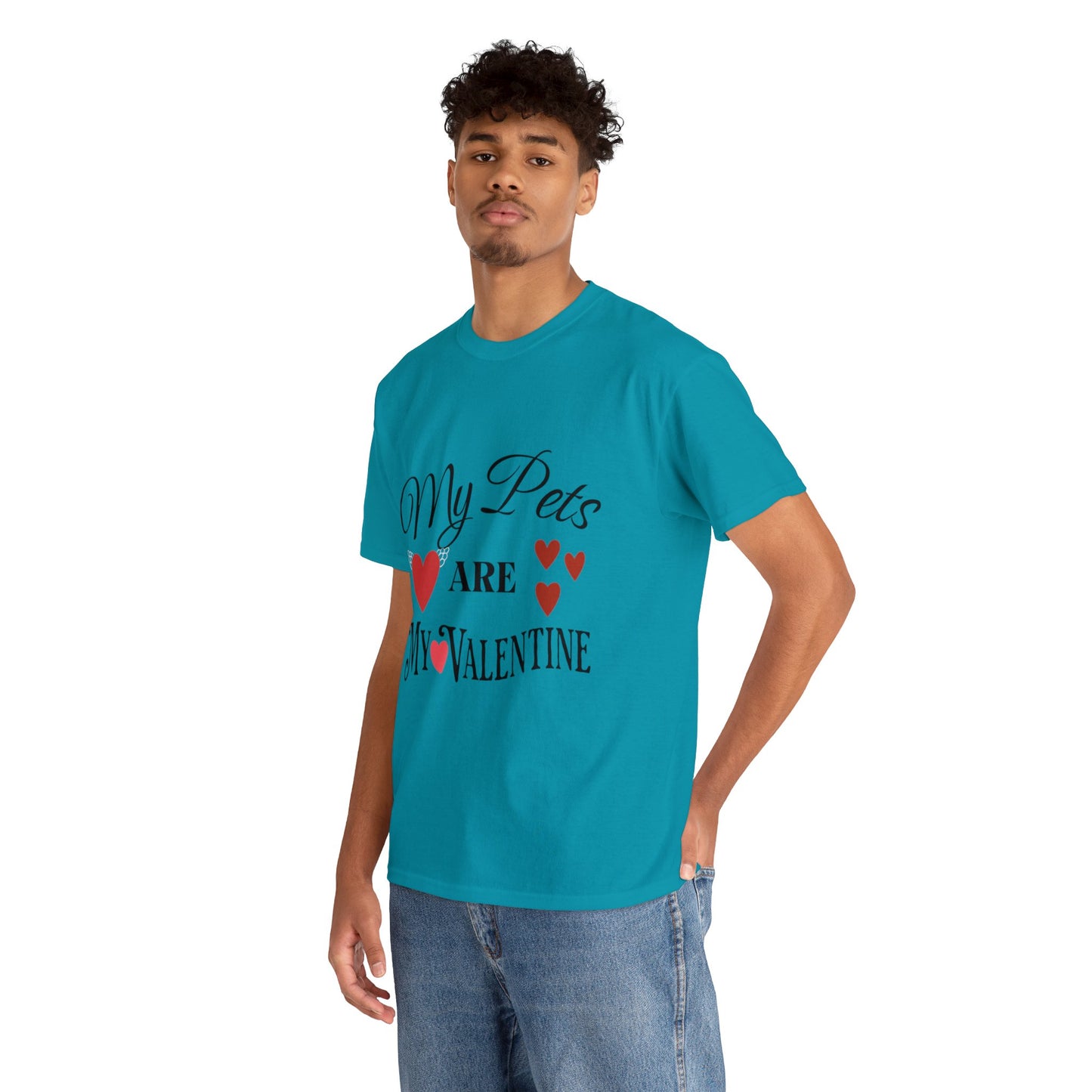 My Pets Are My Valentine1 - Unisex Heavy Cotton Tee