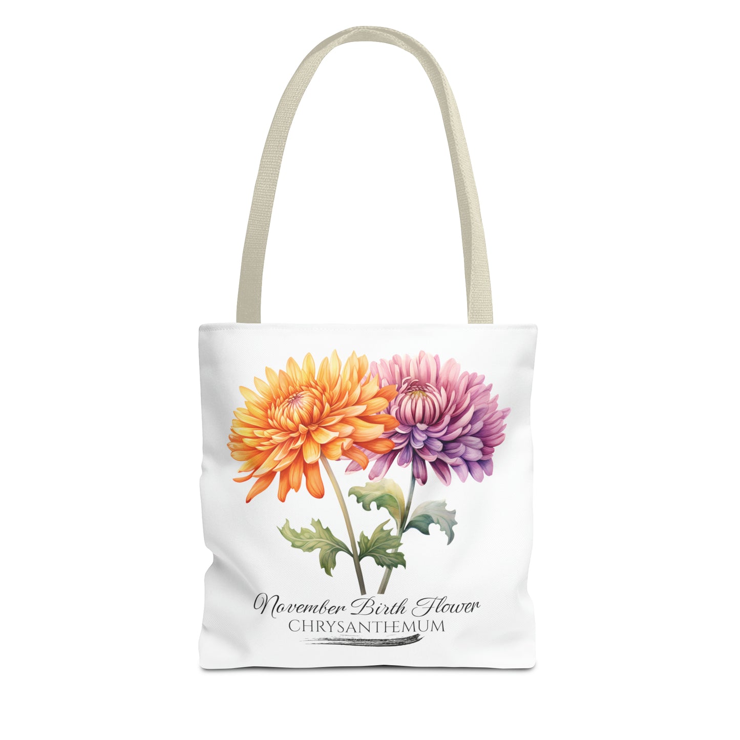 November Birth Flower: Chrysanthemum - Tote Bag (AOP)