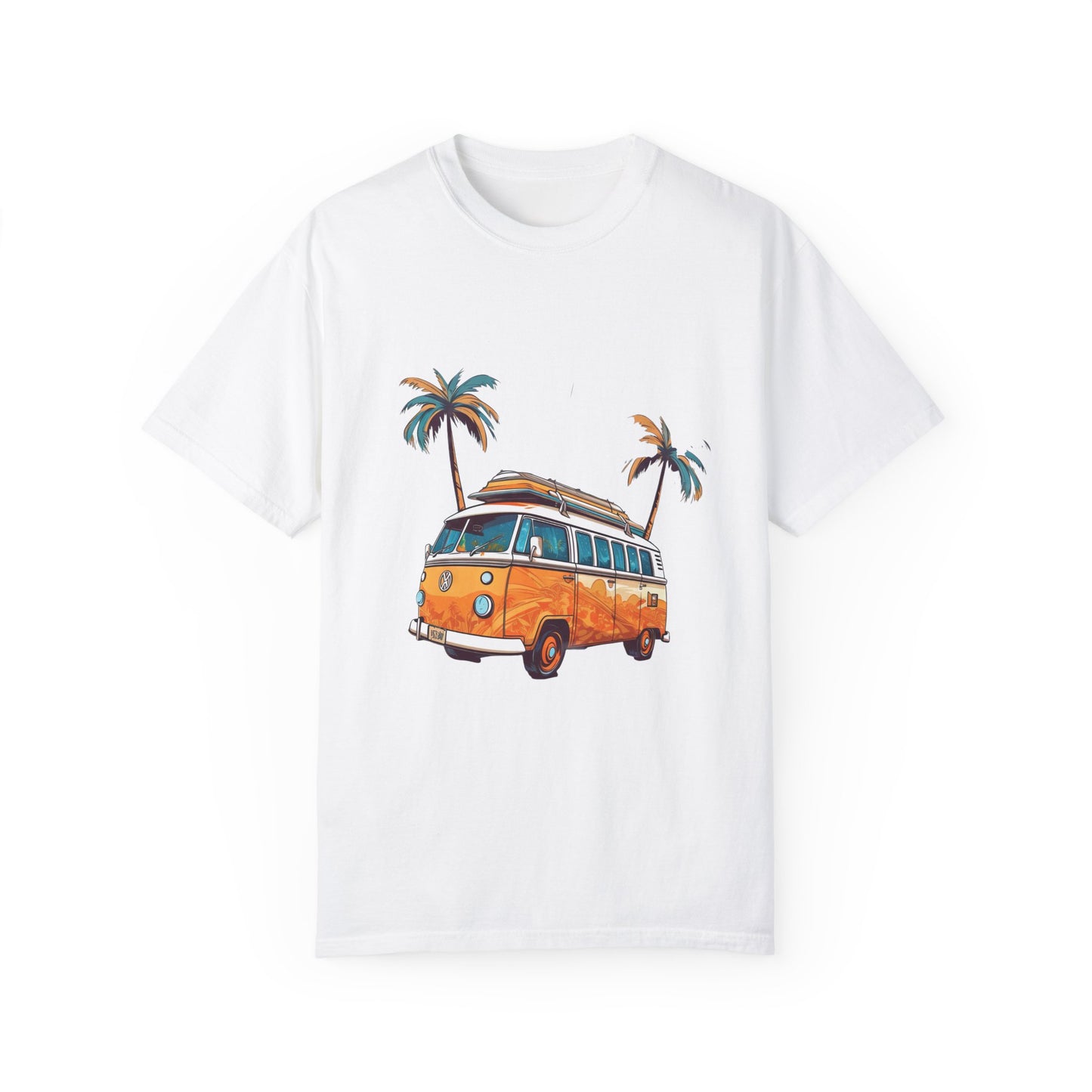 Retro Surf Van: Unisex Garment-Dyed T-shirt