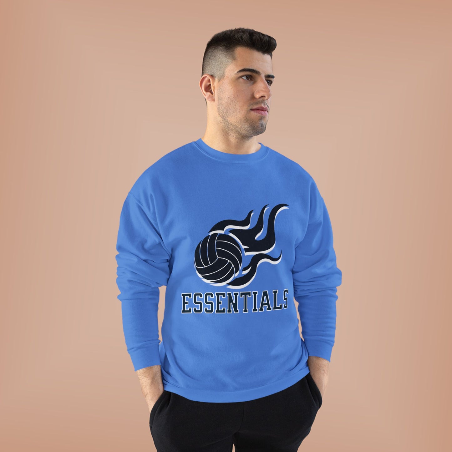 Volleyball Essentials Crewneck Sweatshirt - Unisex Eco-Friendly, Sportswear, Athletic Casual, Team Spirit, Gift for Sports Lovers