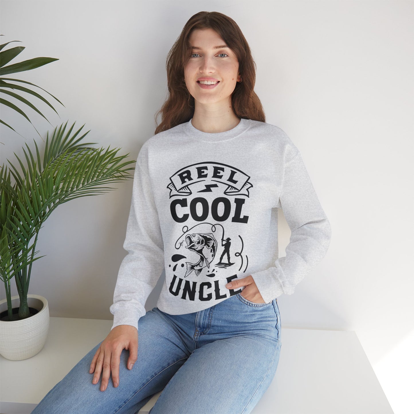 Reel cool uncle - Unisex Heavy Blend™ Crewneck Sweatshirt