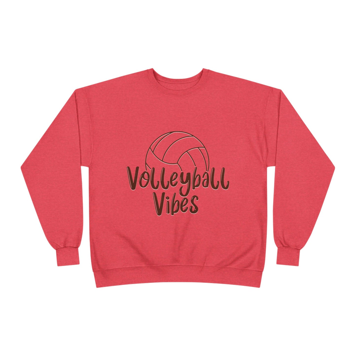 Unisex Volleyball Vibes Crewneck Sweatshirt, Trendy Sports Apparel, Cozy Gift for Athletes, Volleyball Lover's Gear, Eco-Friendly Fashion