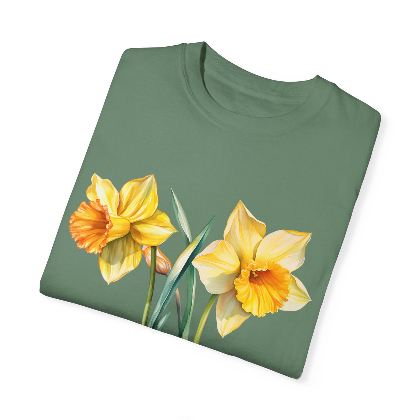 March Birth Flower "Daffodil" - Unisex Garment-Dyed T-shirt