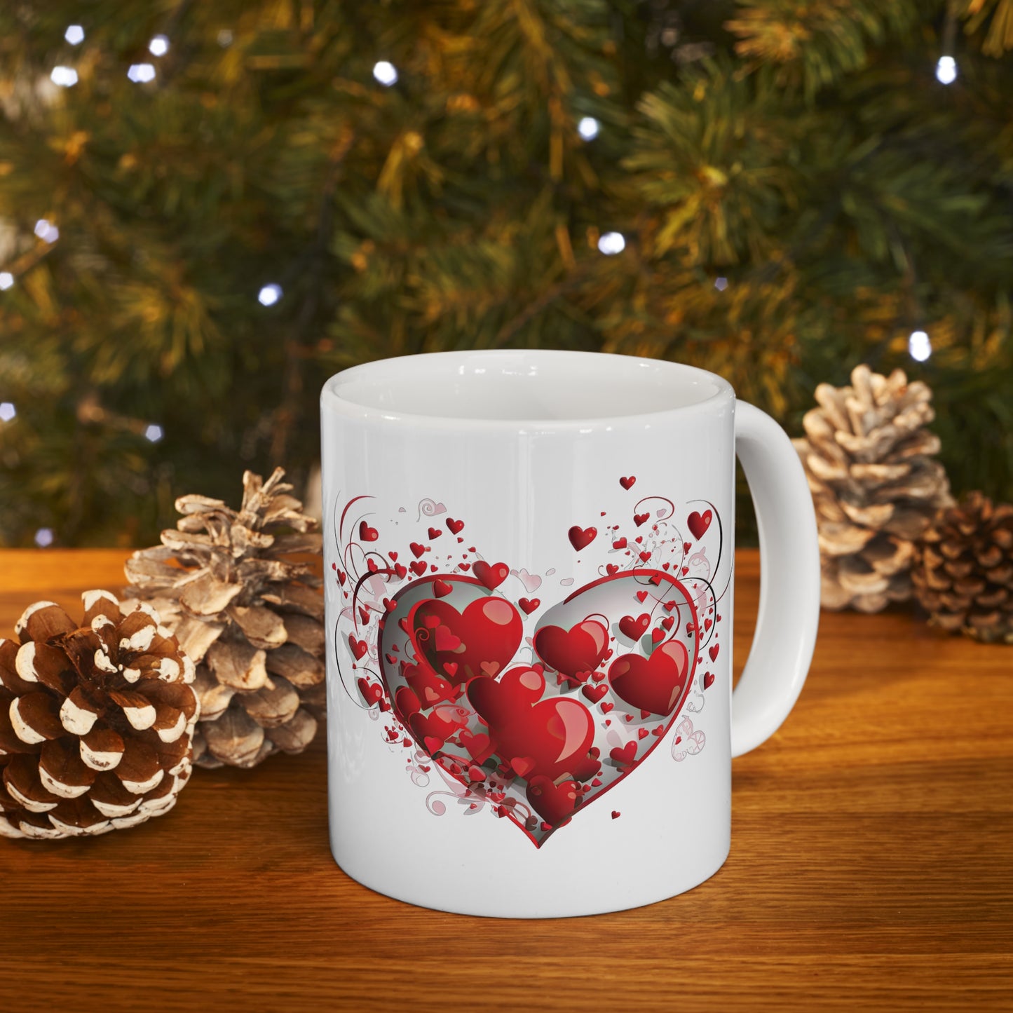 Valentine's Heart in Heart: Ceramic Mug 11oz
