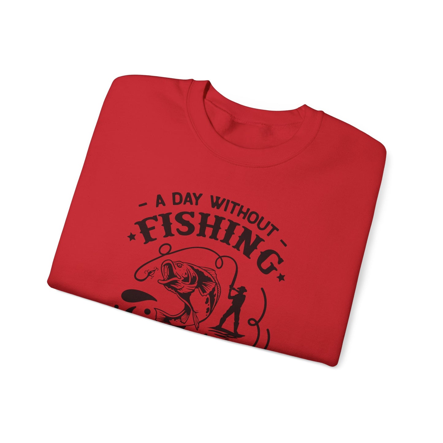 A day without fishing - Unisex Heavy Blend™ Crewneck Sweatshirt