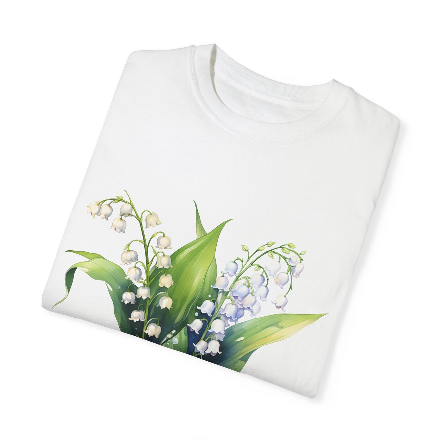 May Birth Flower "Lily of the Valley" - Unisex Garment-Dyed T-shirt