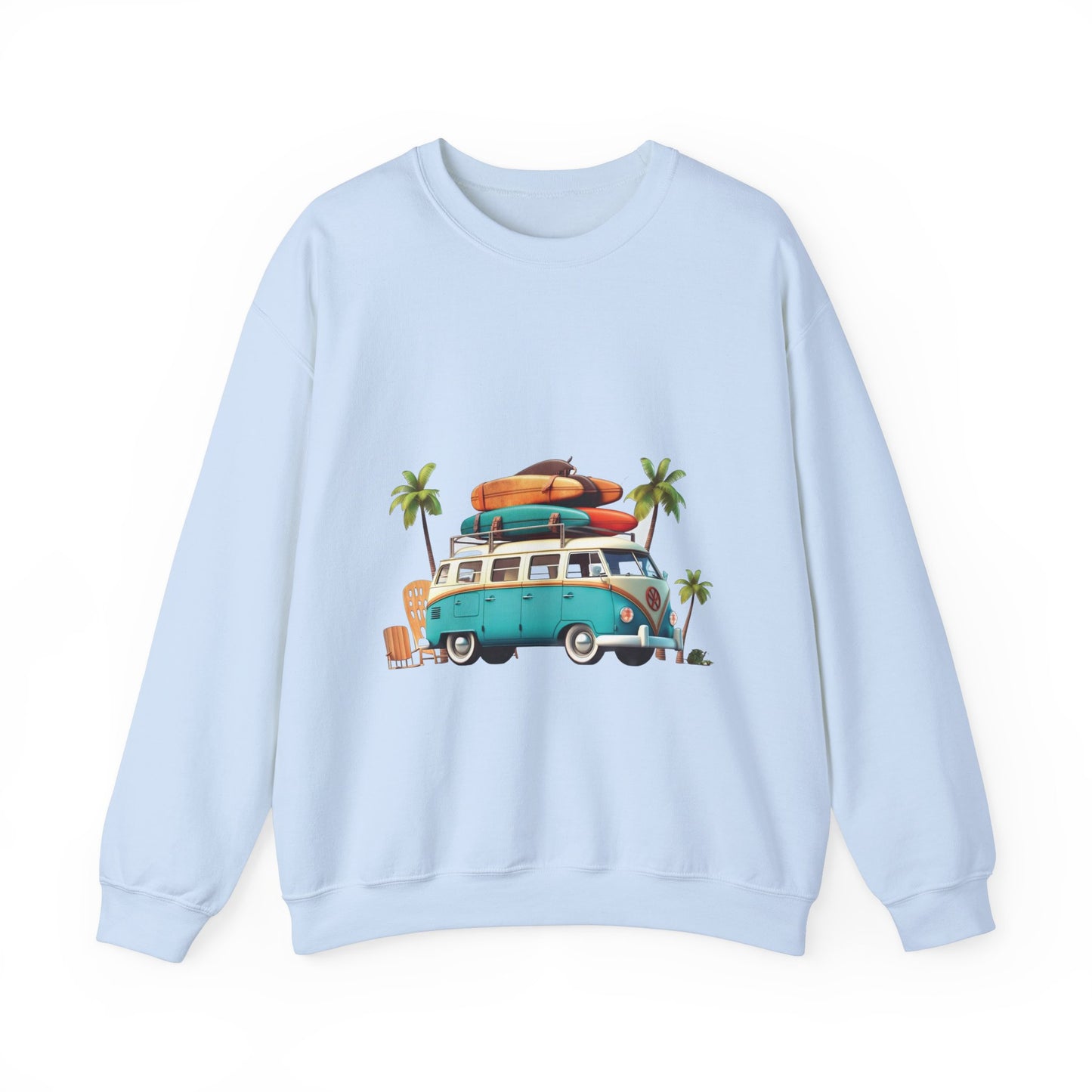 Retro Surf Van - Unisex Heavy Blend™ Crewneck Sweatshirt