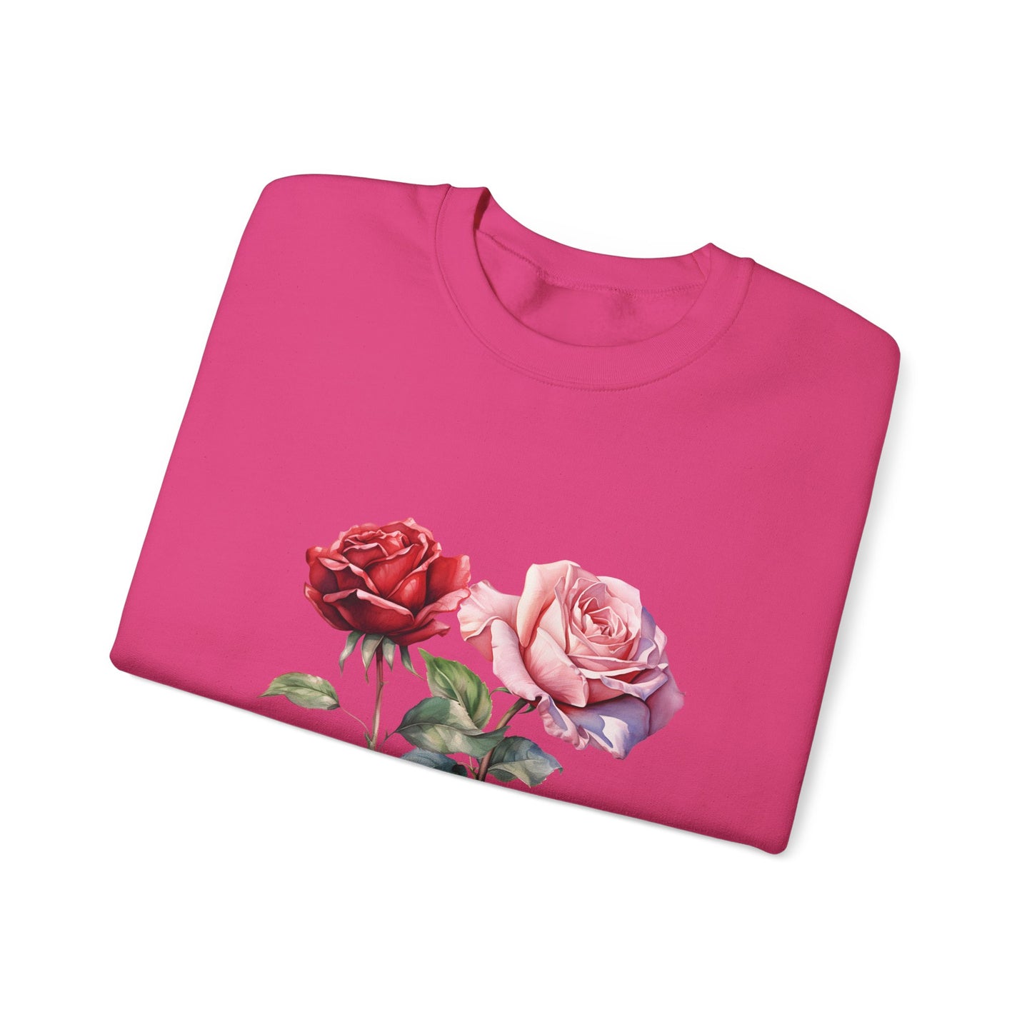 June Birth Flower (Rose) - Unisex Heavy Blend™ Crewneck Sweatshirt